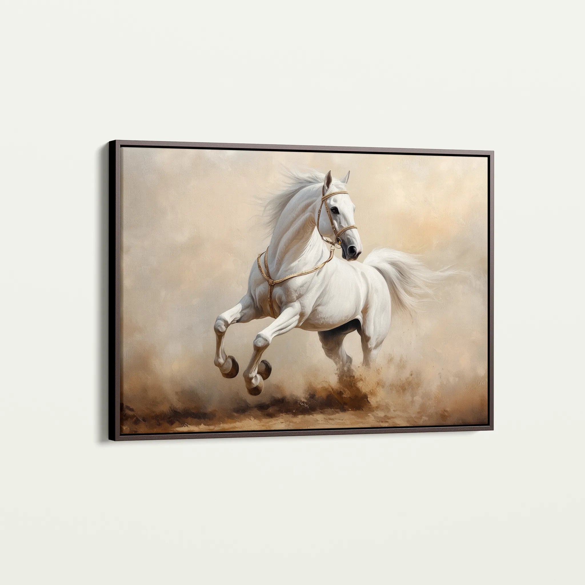 Horses 217 Canvas Art 18" x 24" / 45 x 60 cm / Black