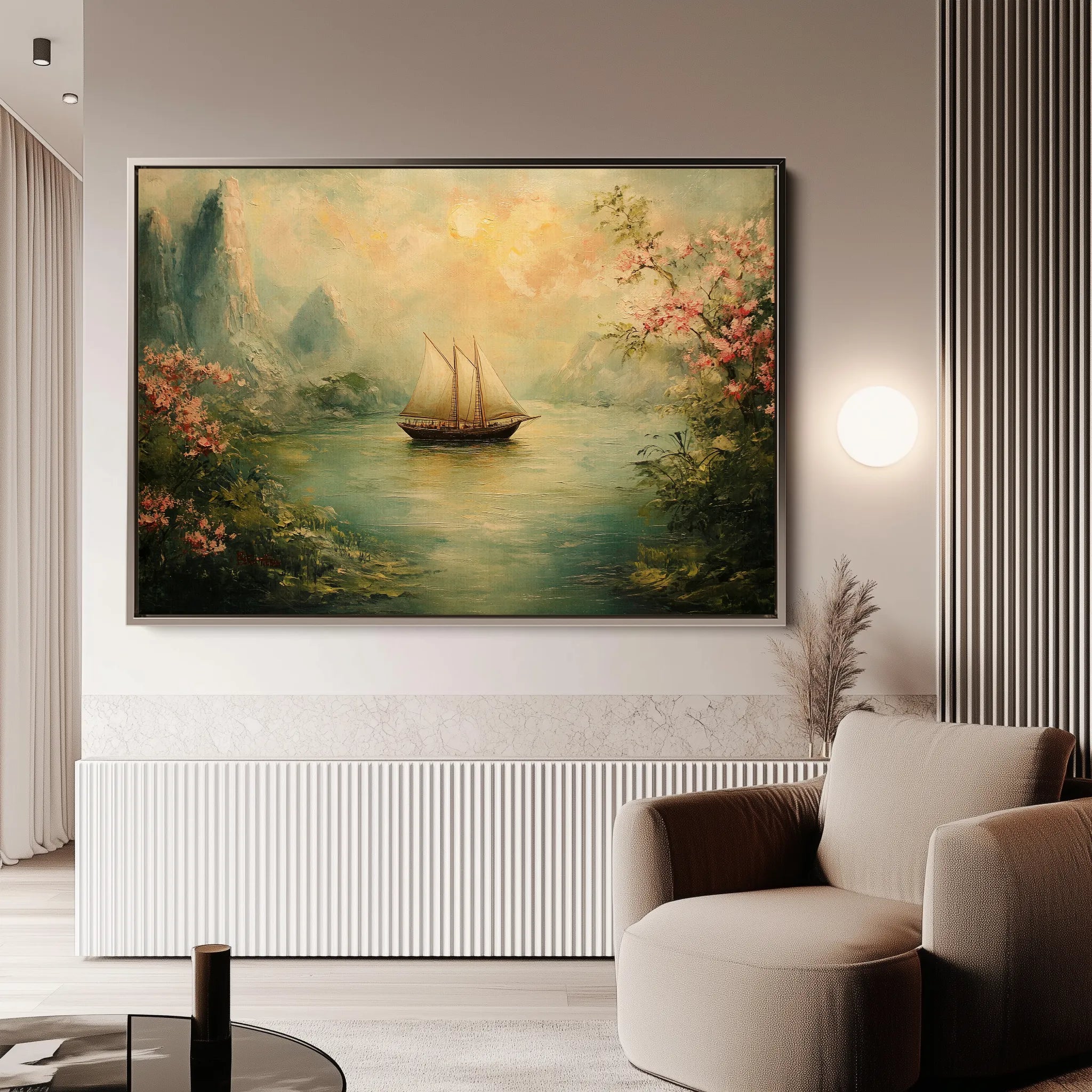 Landscape 217 Canvas Art 18" x 24" / 45 x 60 cm / Black