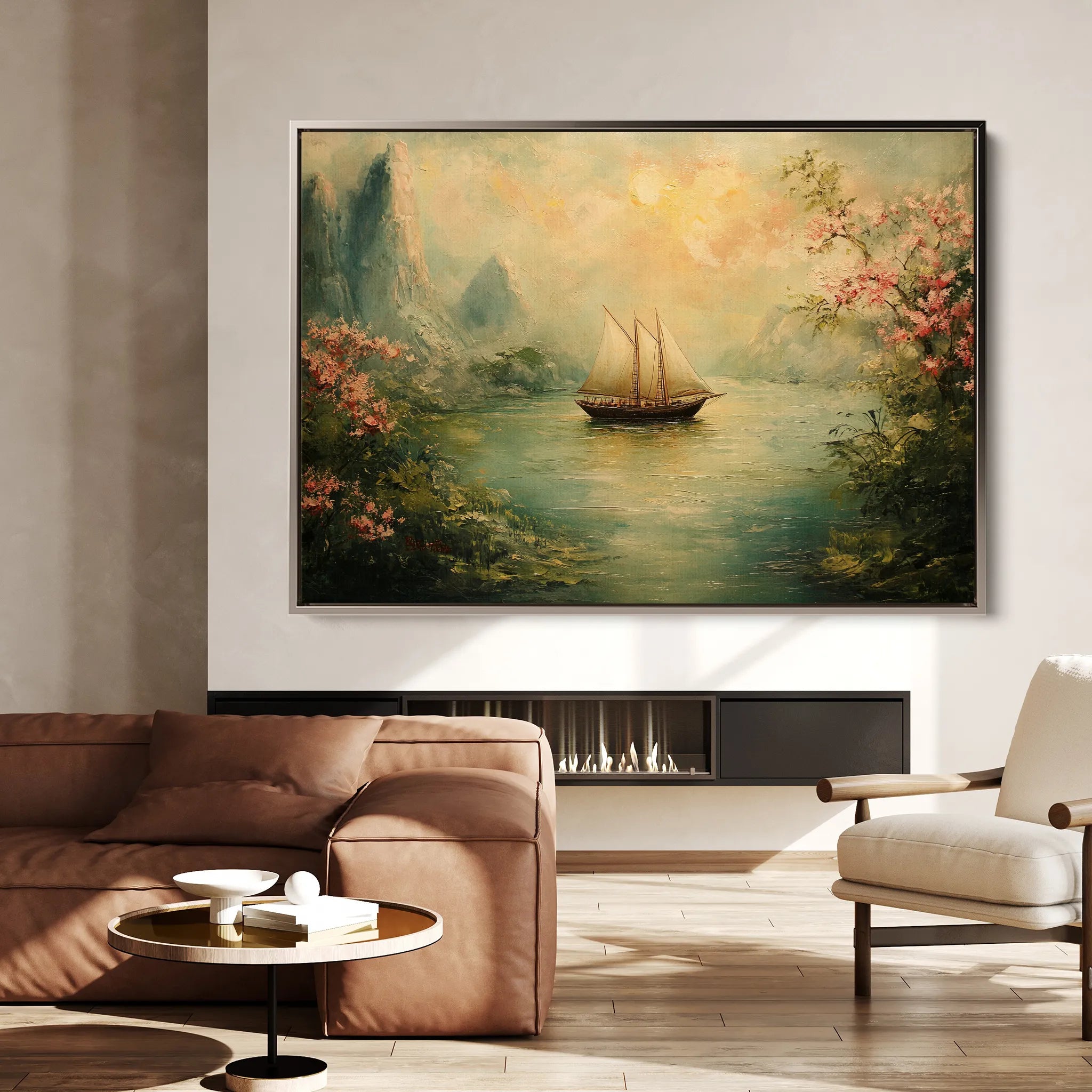 Landscape 217 Canvas Art 18" x 24" / 45 x 60 cm / Black
