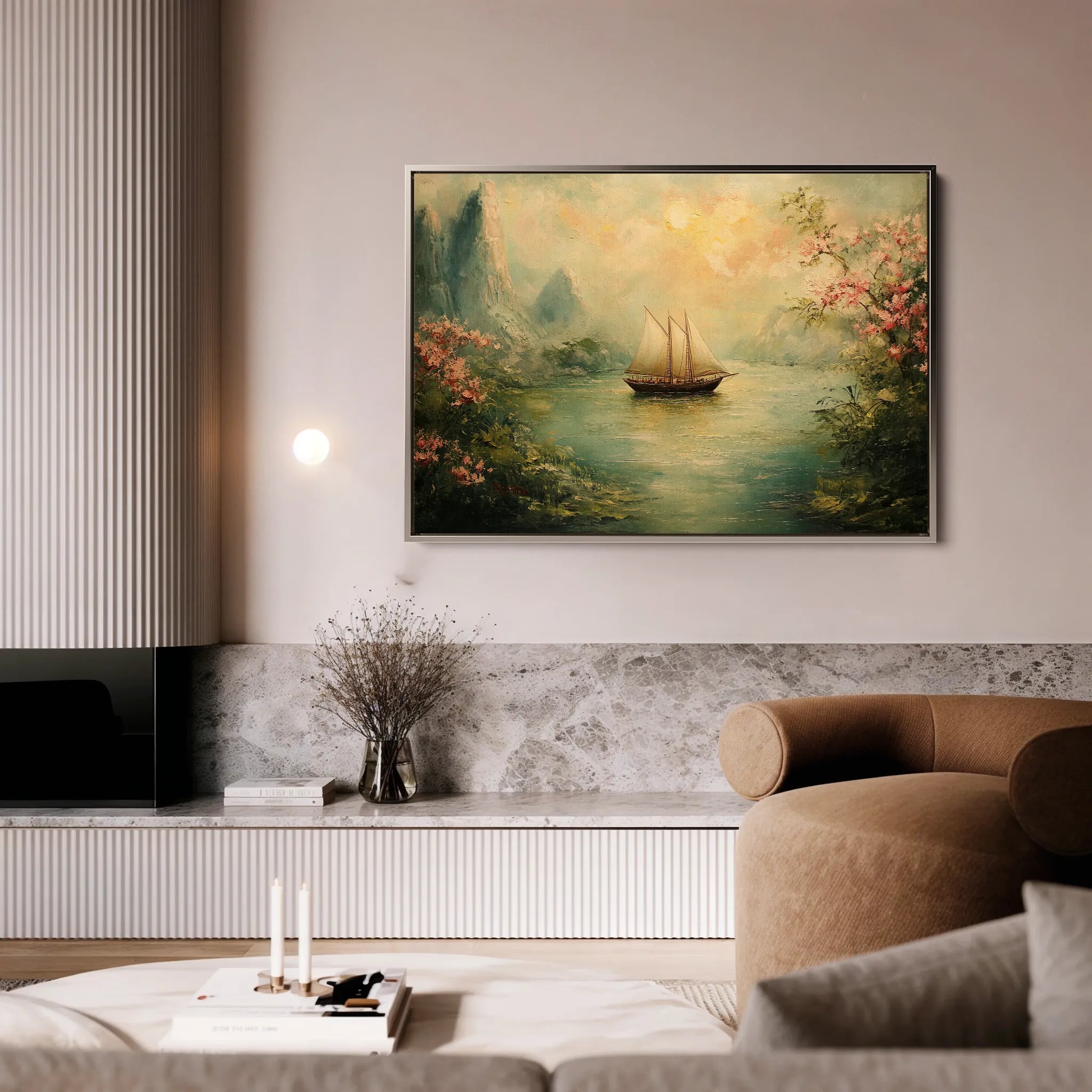 Landscape 217 Canvas Art 18" x 24" / 45 x 60 cm / Black