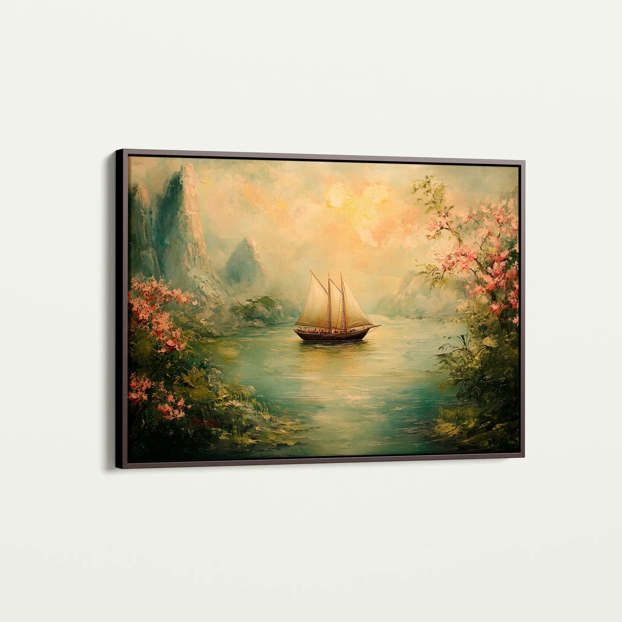 Landscape 217 Canvas Art 18" x 24" / 45 x 60 cm / Black