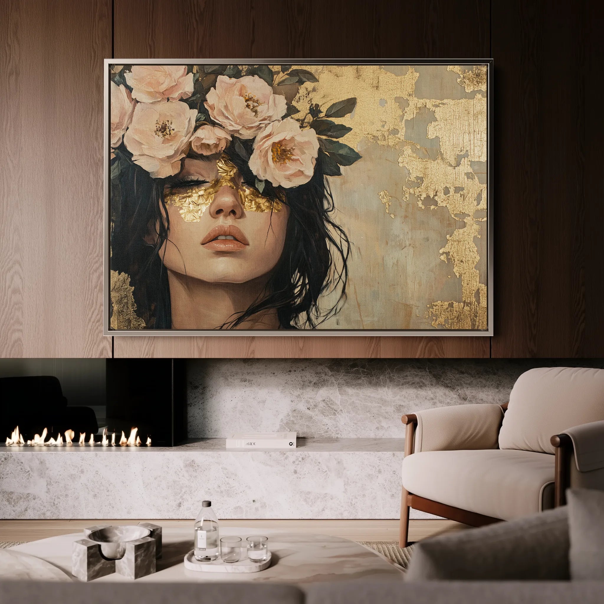 Portrait 217 Canvas Art 18" x 24" / 45 x 60 cm / Black