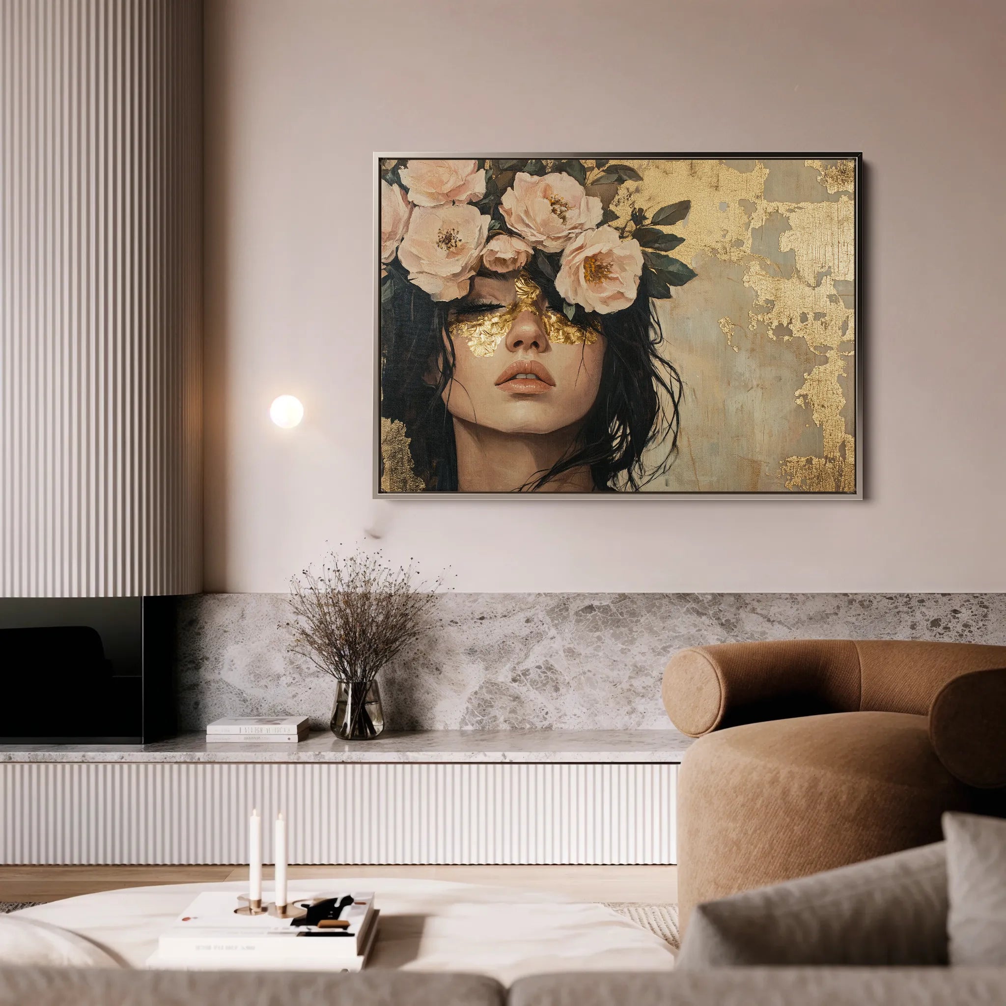 Portrait 217 Canvas Art 18" x 24" / 45 x 60 cm / Black