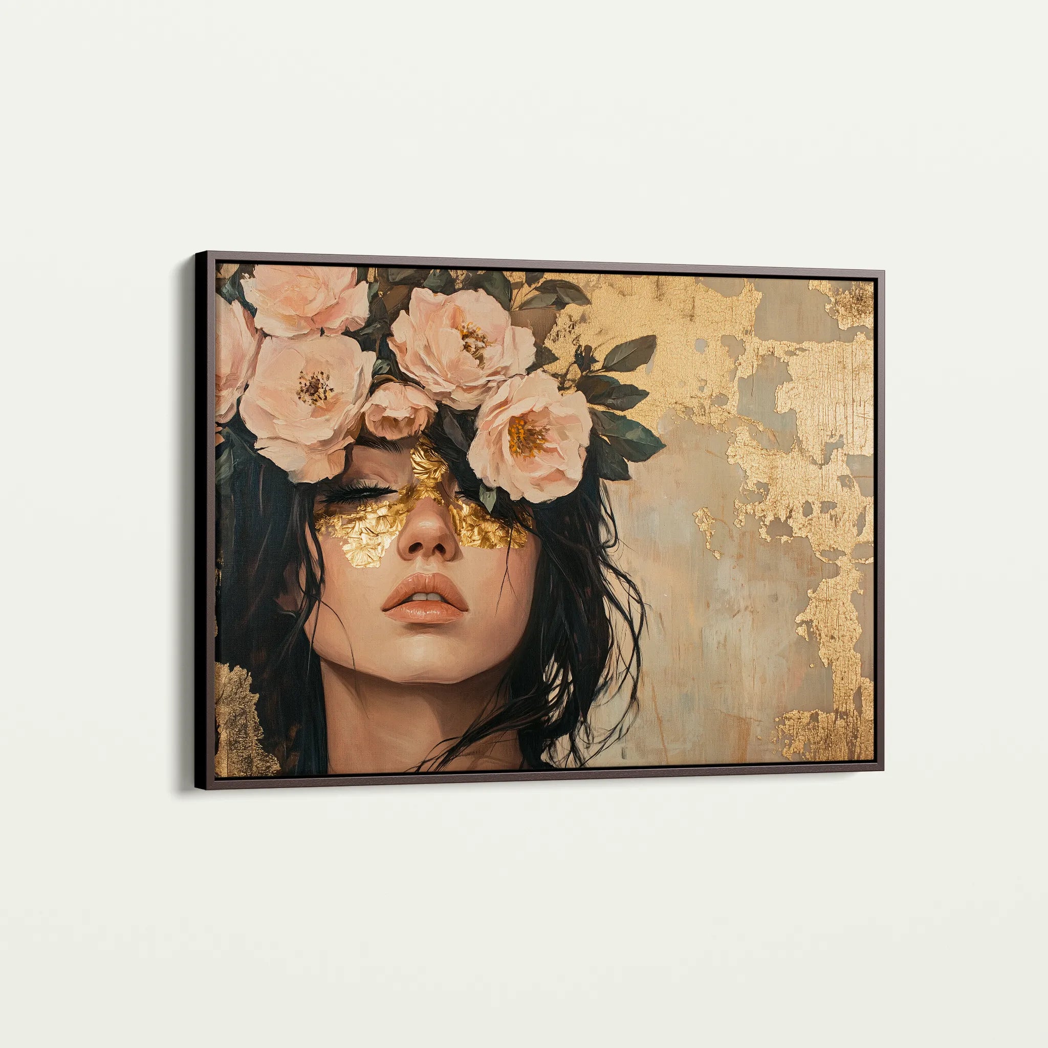 Portrait 217 Canvas Art 18" x 24" / 45 x 60 cm / Black