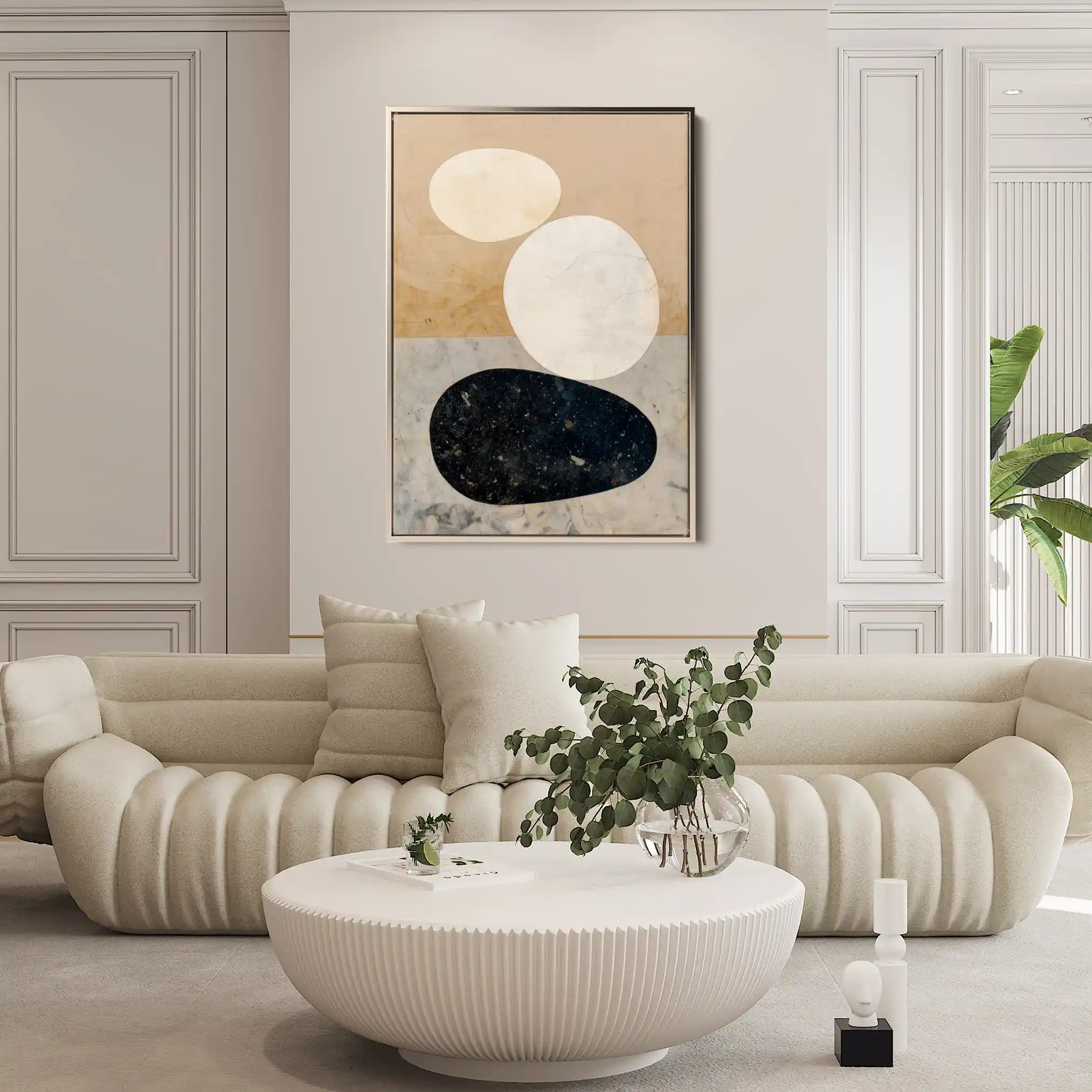 Abstract 2175 Canvas Art 18" x 24" / 45 x 60 cm / Black