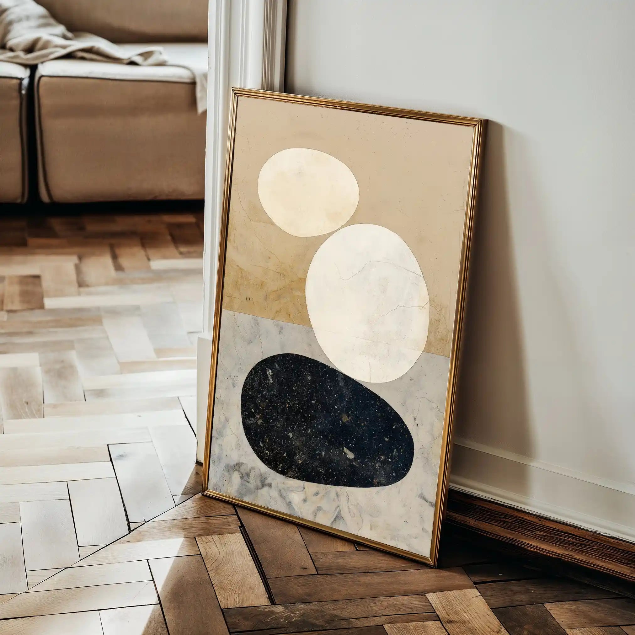 Abstract 2175 Canvas Art 18" x 24" / 45 x 60 cm / Black