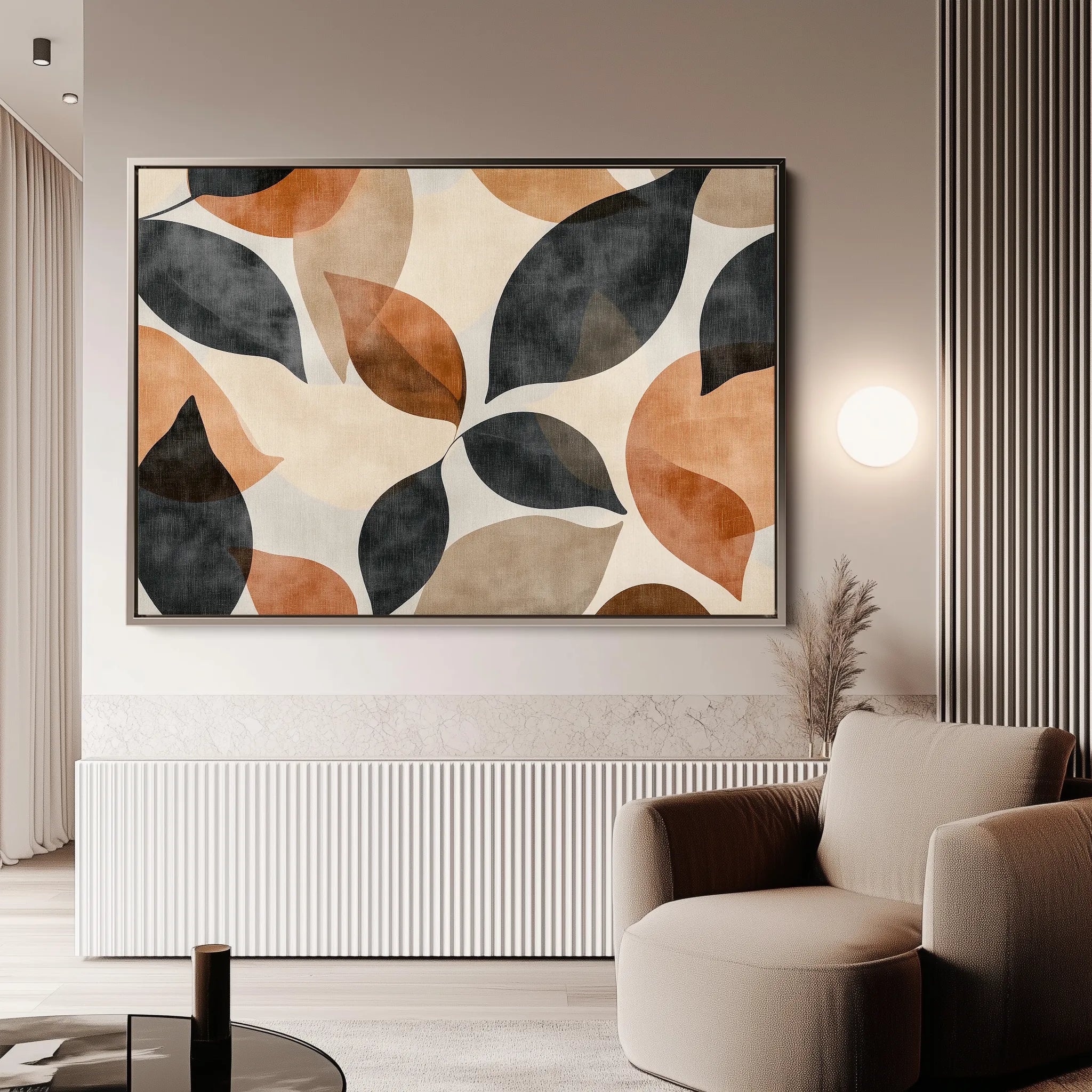 Boho 218 Canvas Art 18" x 24" / 45 x 60 cm / Black