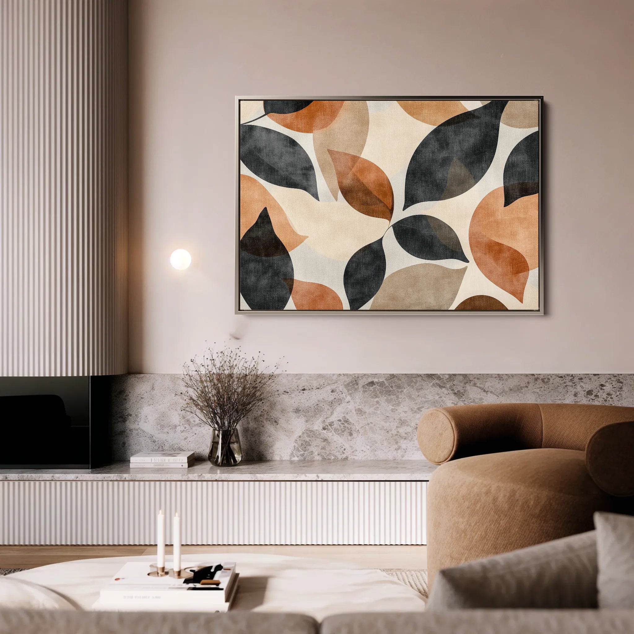 Boho 218 Canvas Art 18" x 24" / 45 x 60 cm / Black