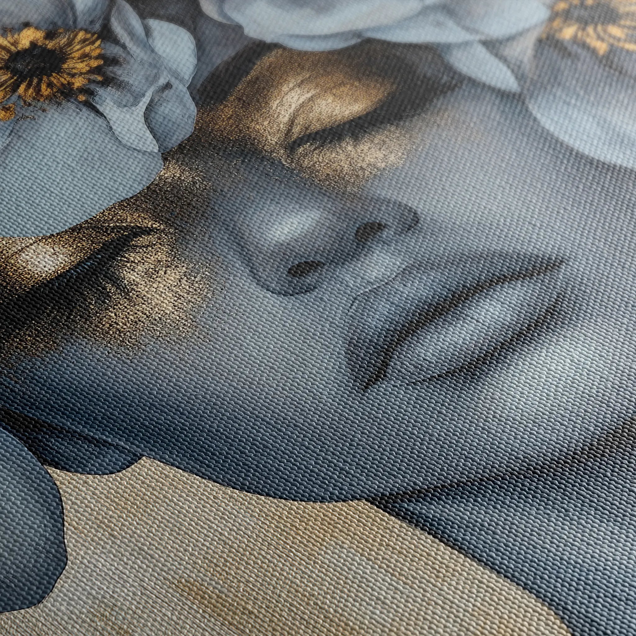 Portrait 218 Canvas Art 18" x 24" / 45 x 60 cm / Black