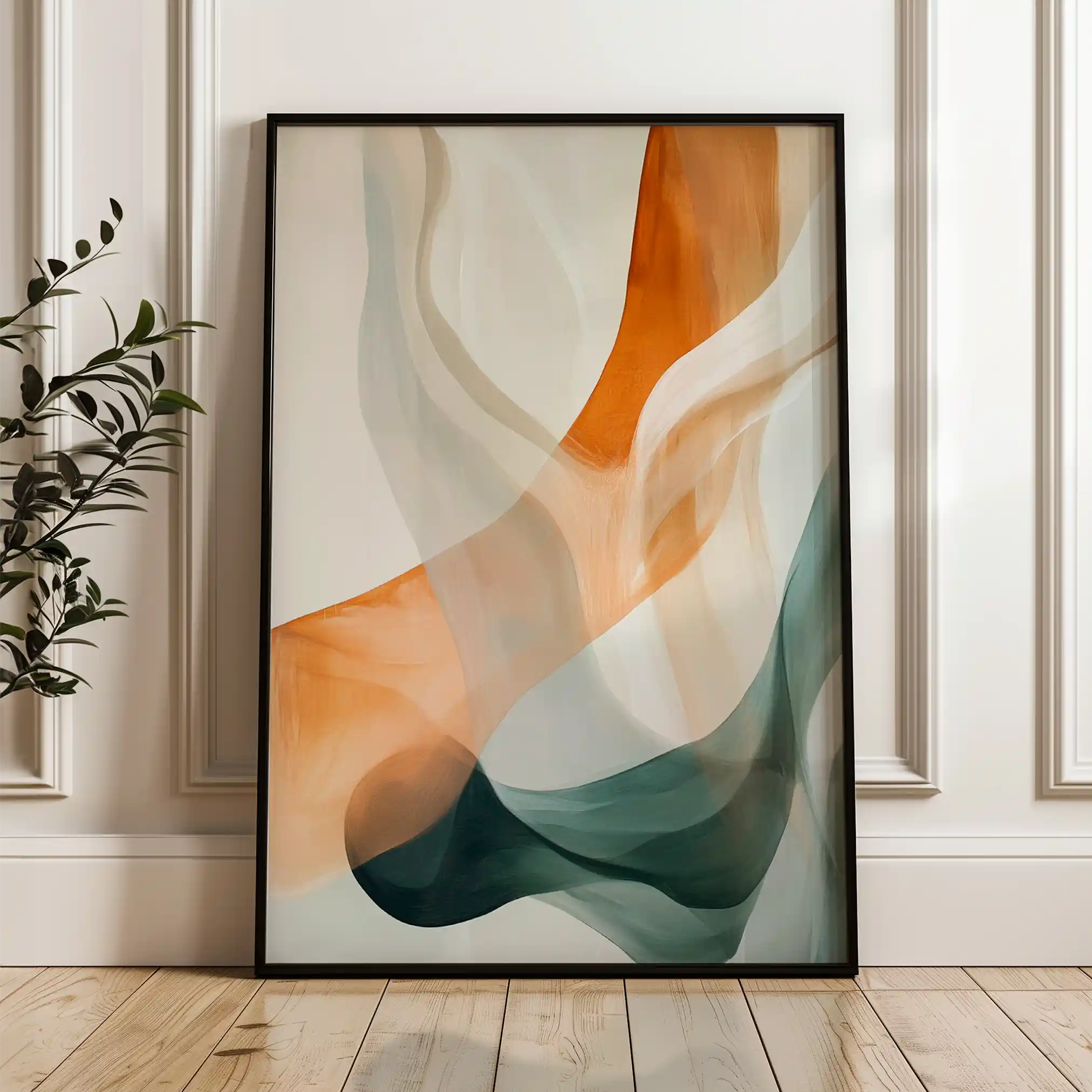 Abstract 2185 Canvas Art 18" x 24" / 45 x 60 cm / Black