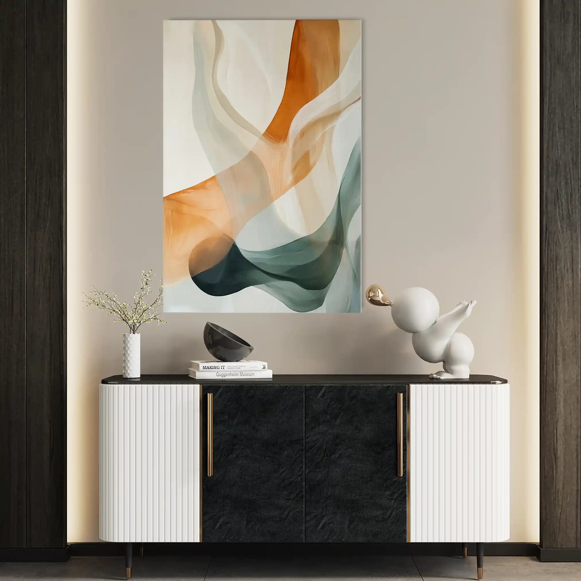 Abstract 2185 Canvas Art 18" x 24" / 45 x 60 cm / Black