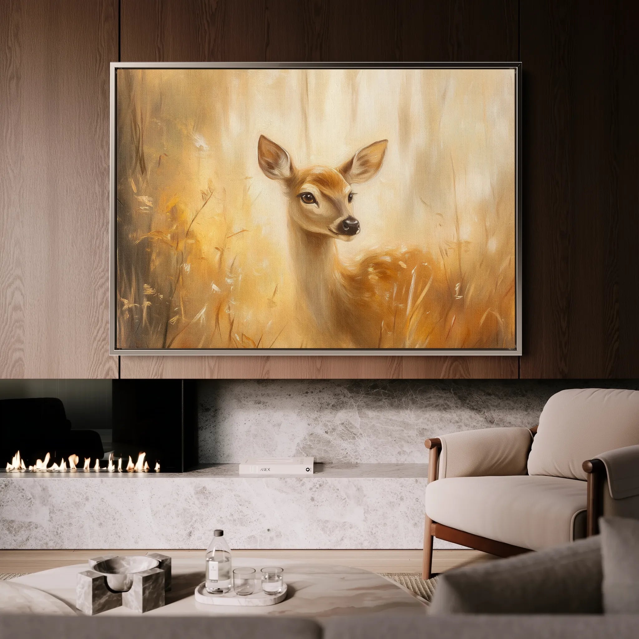 Animals 219 Canvas Art 18" x 24" / 45 x 60 cm / Black
