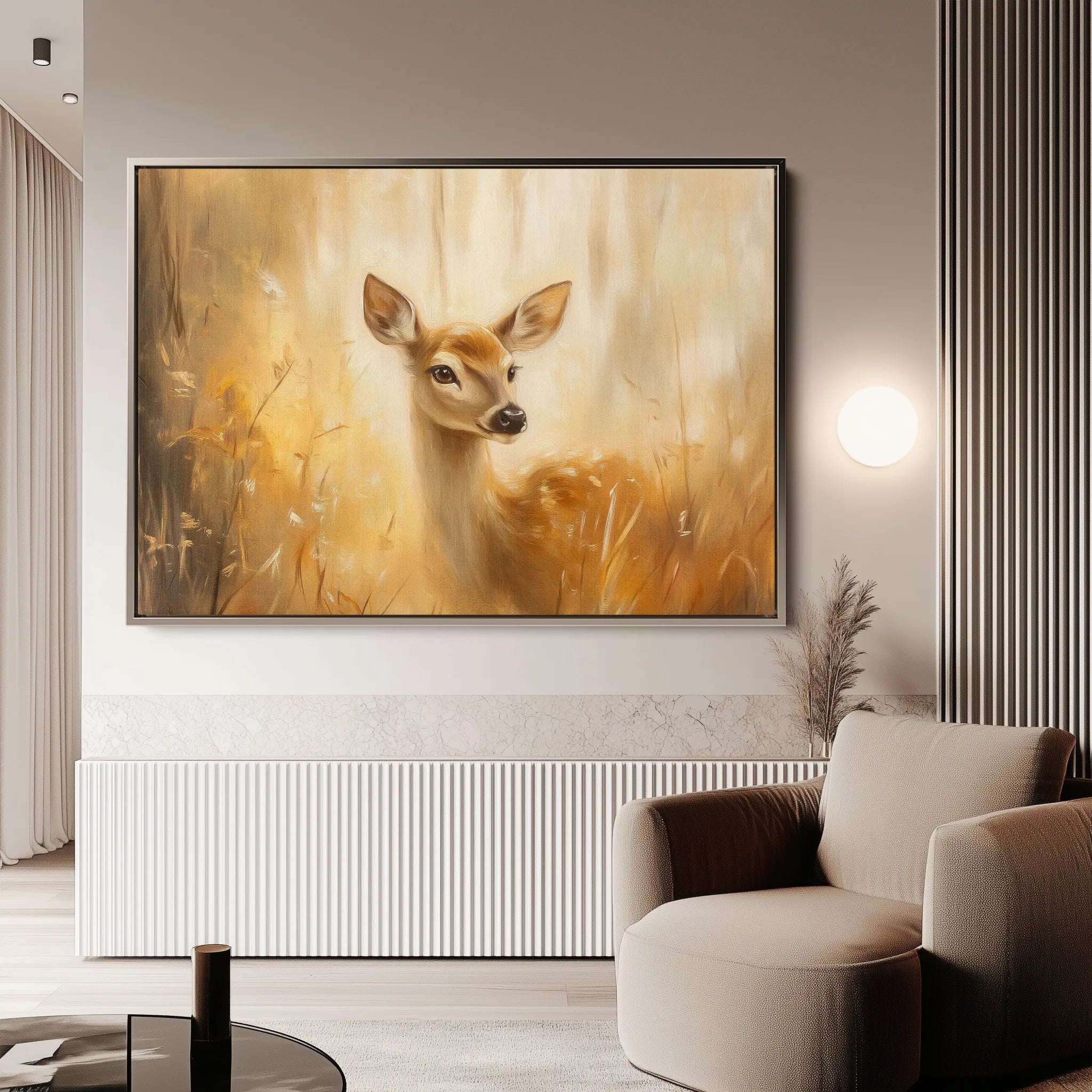 Animals 219 Canvas Art 18" x 24" / 45 x 60 cm / Black