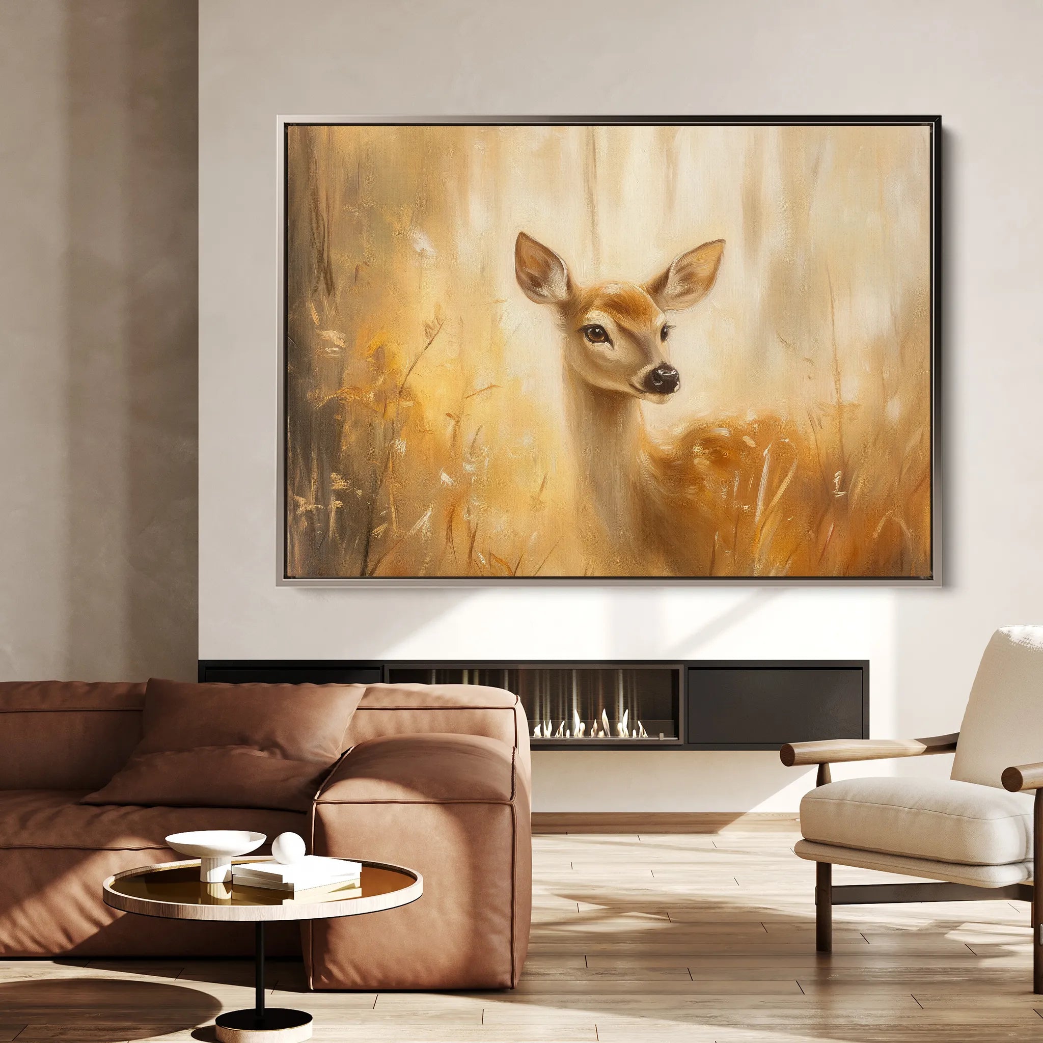 Animals 219 Canvas Art 18" x 24" / 45 x 60 cm / Black