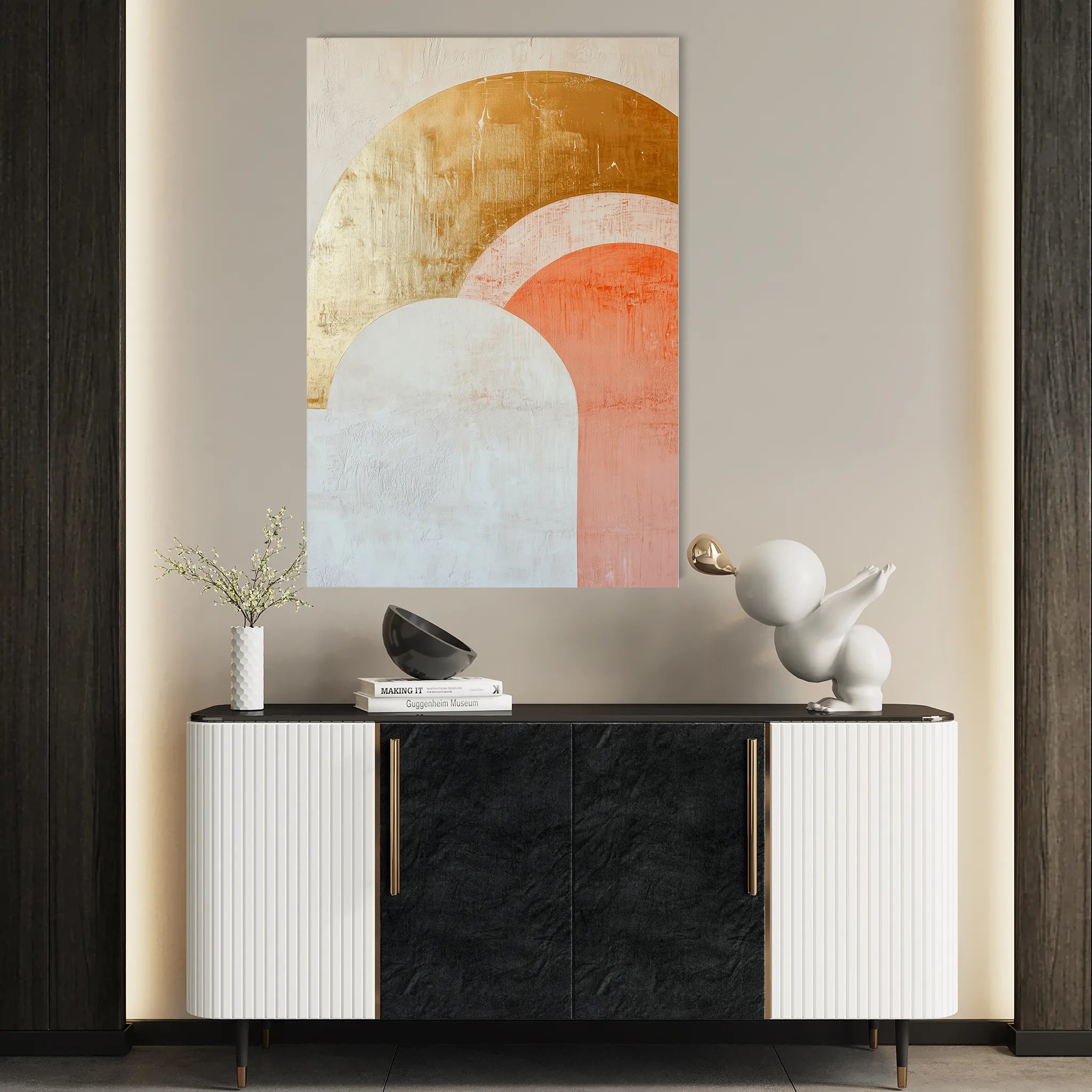 Boho 219 Canvas Art 18" x 24" / 45 x 60 cm / Black