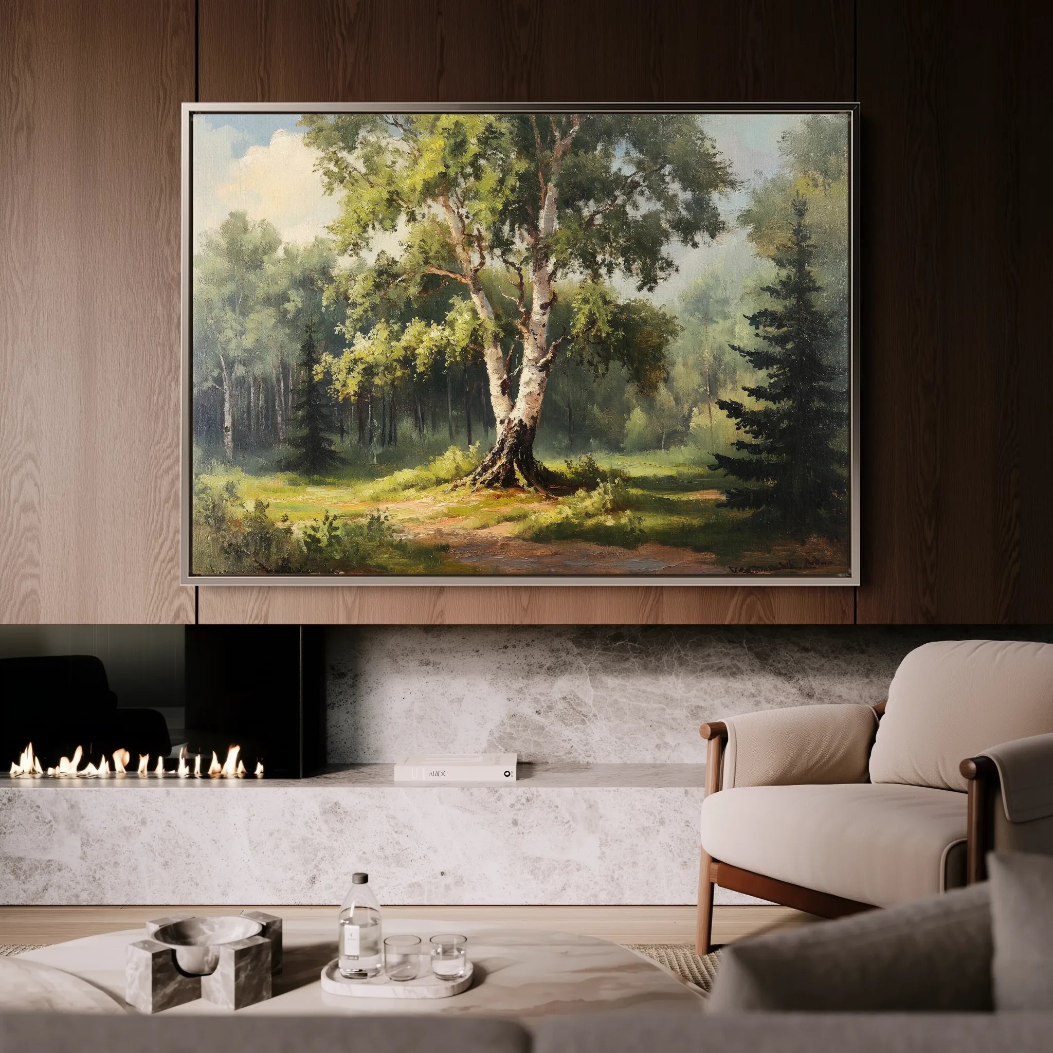 Landscape 219 Canvas Art 18" x 24" / 45 x 60 cm / Black