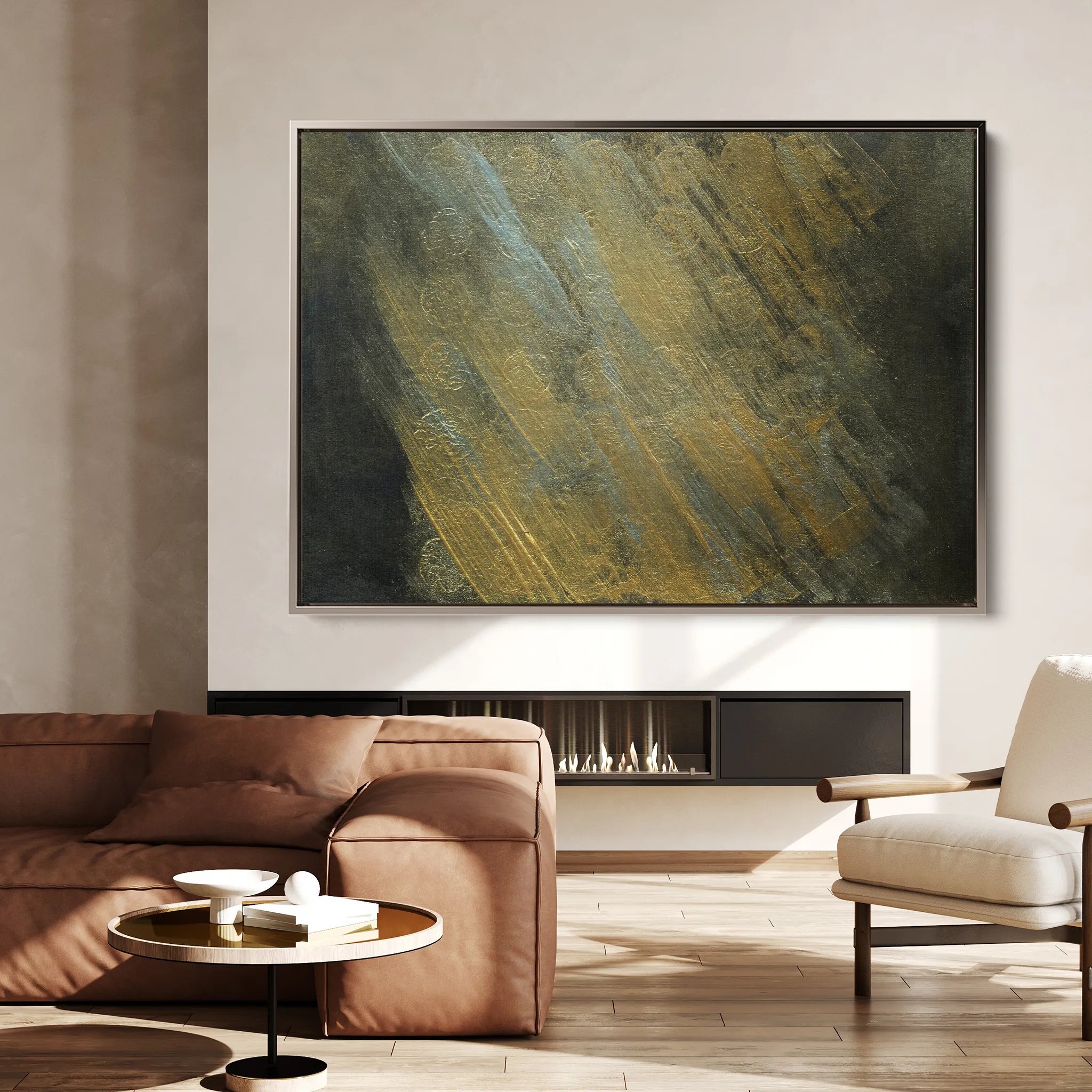 Abstract 221 Canvas Art 18" x 24" / 45 x 60 cm / Black