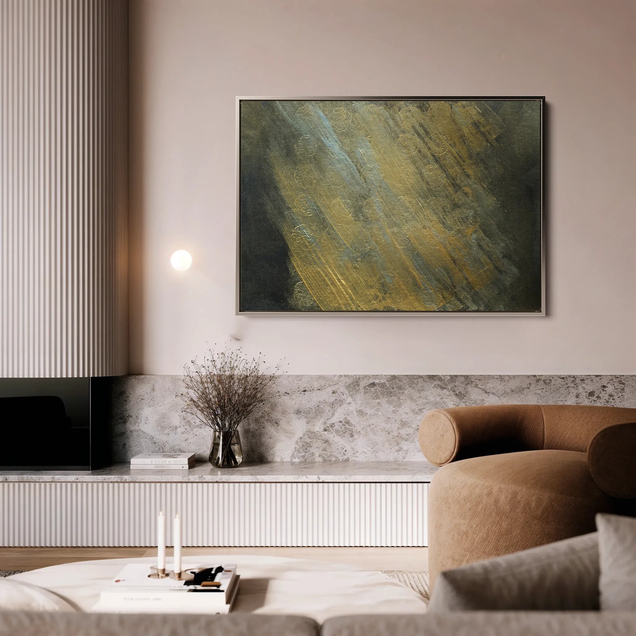 Abstract 221 Canvas Art 18" x 24" / 45 x 60 cm / Black