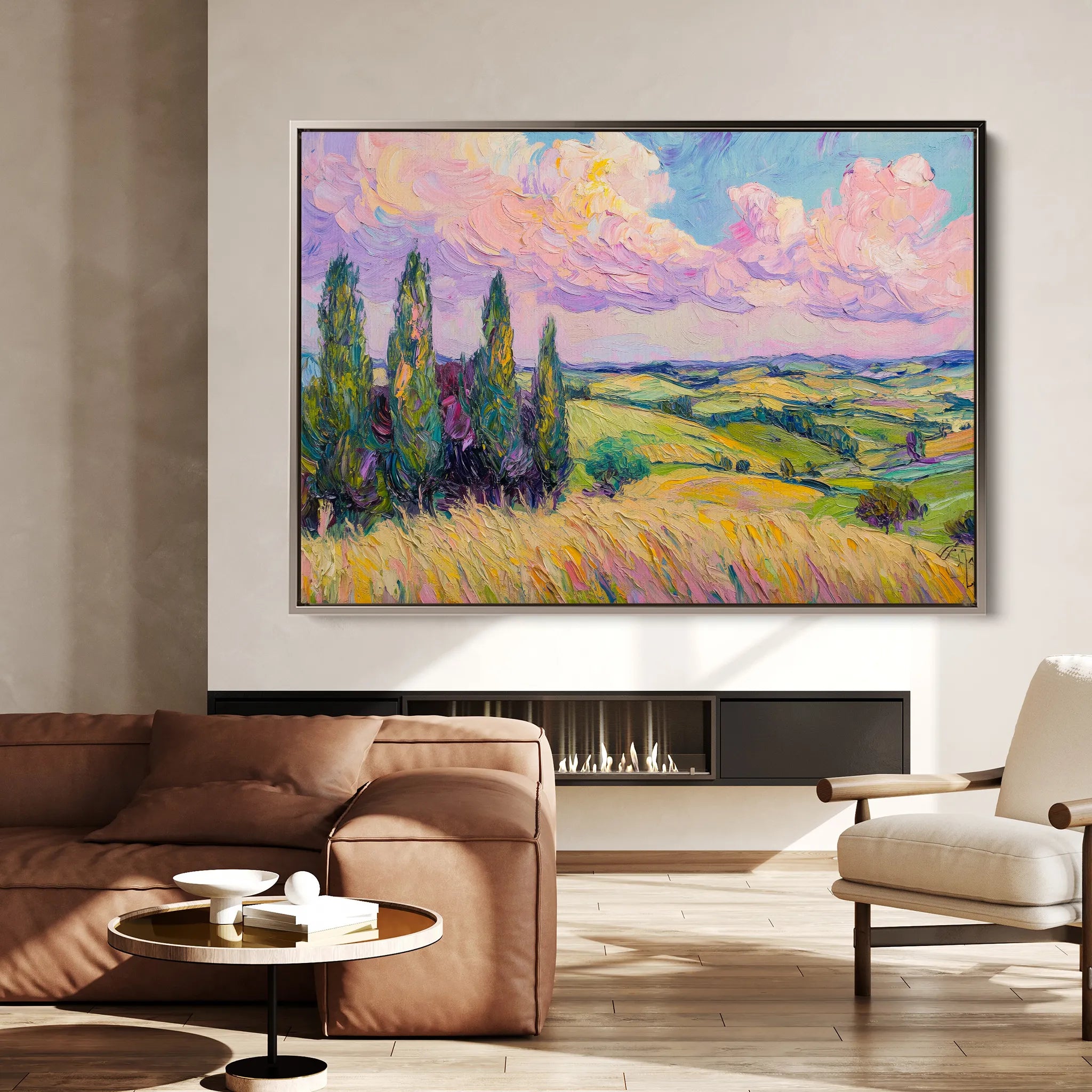 Landscape 221 Canvas Art 18" x 24" / 45 x 60 cm / Black