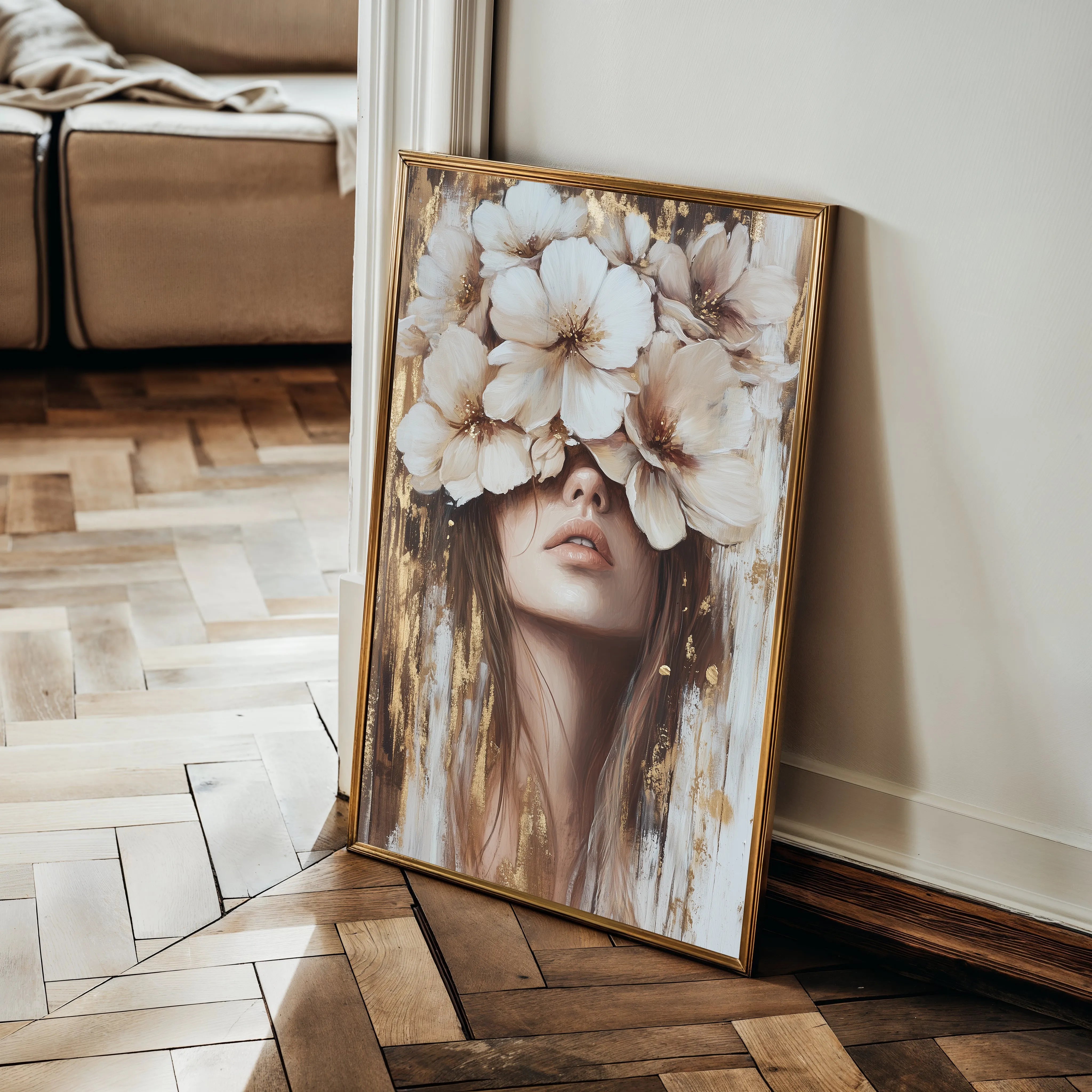 Portrait 221 Canvas Art 18" x 24" / 45 x 60 cm / Black