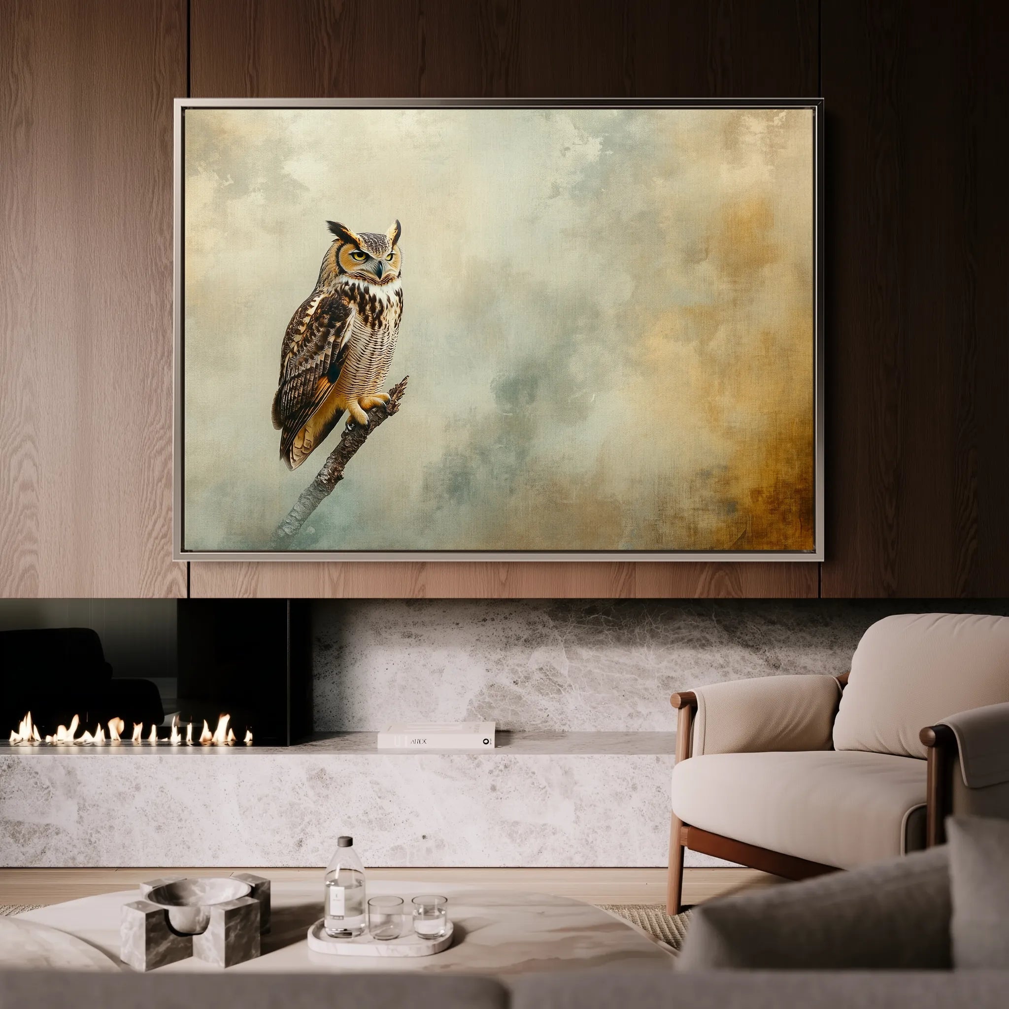 Animals 222 Canvas Art 18" x 24" / 45 x 60 cm / Black