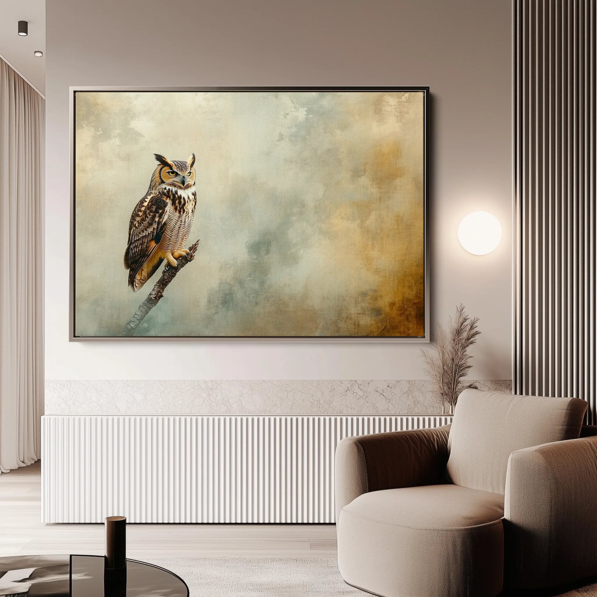 Animals 222 Canvas Art 18" x 24" / 45 x 60 cm / Black