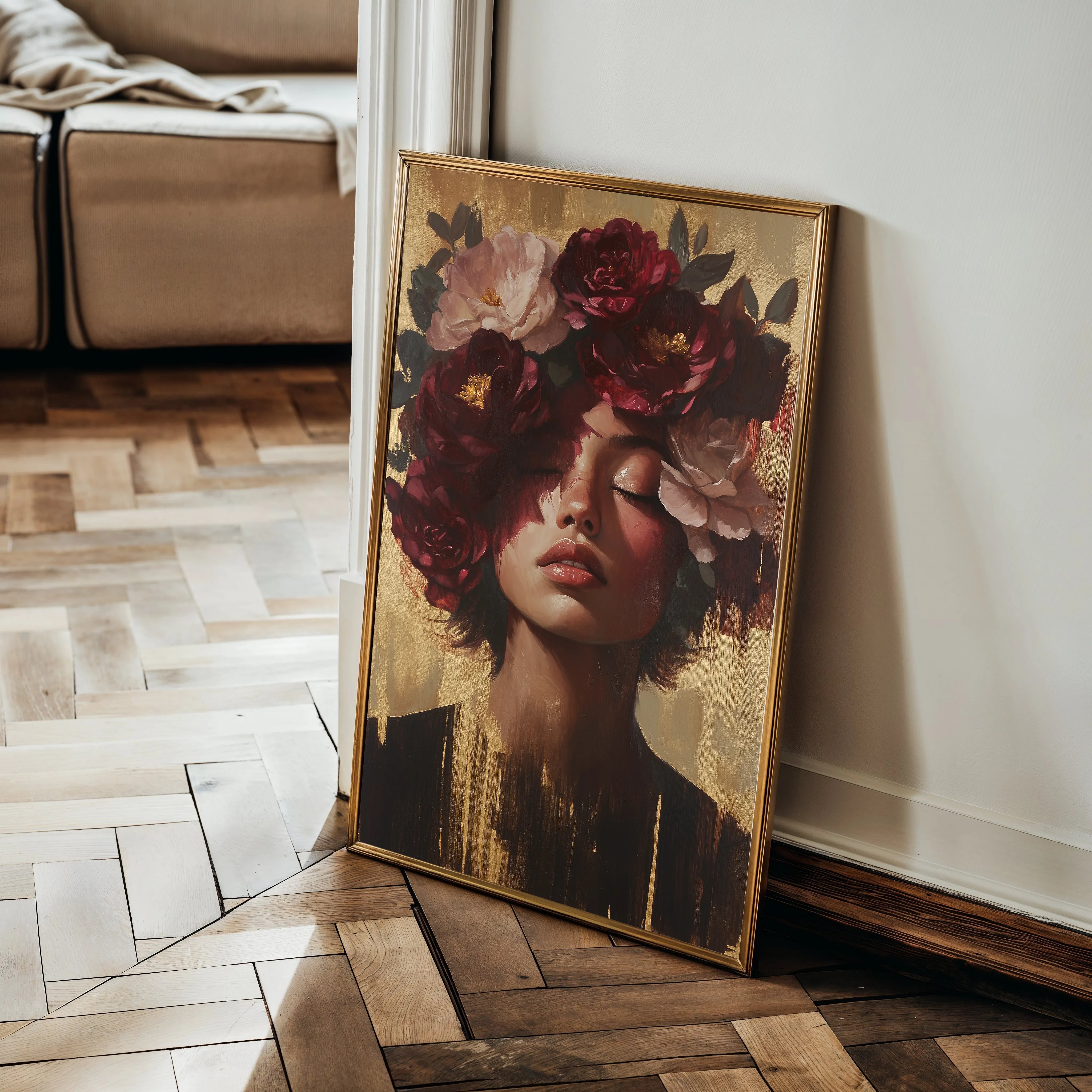 Portrait 224 Canvas Art 18" x 24" / 45 x 60 cm / Black