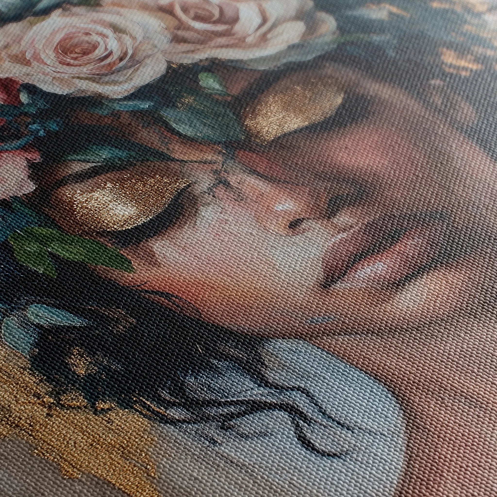 Portrait 226 Canvas Art 18" x 24" / 45 x 60 cm / Black