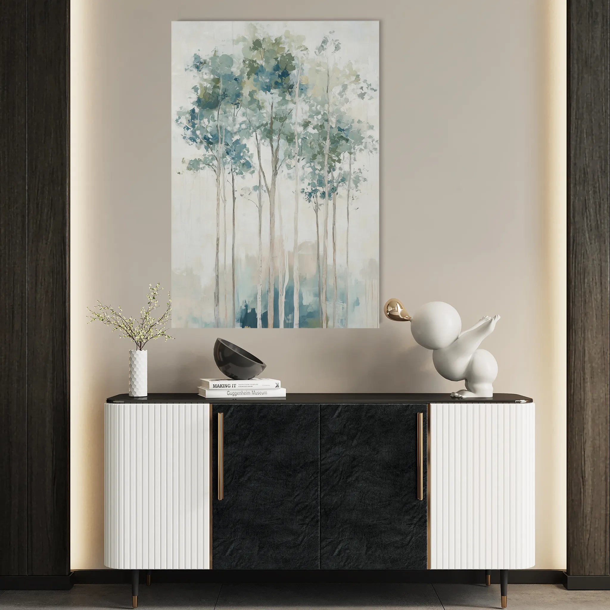 Landscape 227 Canvas Art 18" x 24" / 45 x 60 cm / Black