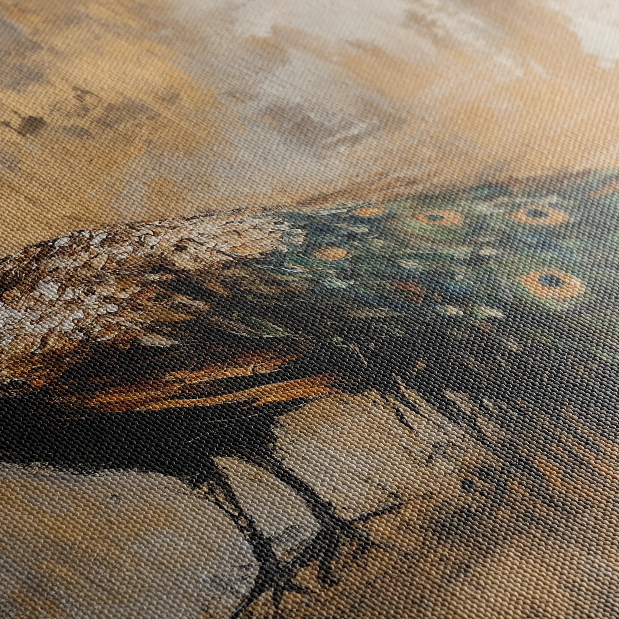 Animals 228 Canvas Art 18" x 24" / 45 x 60 cm / Black