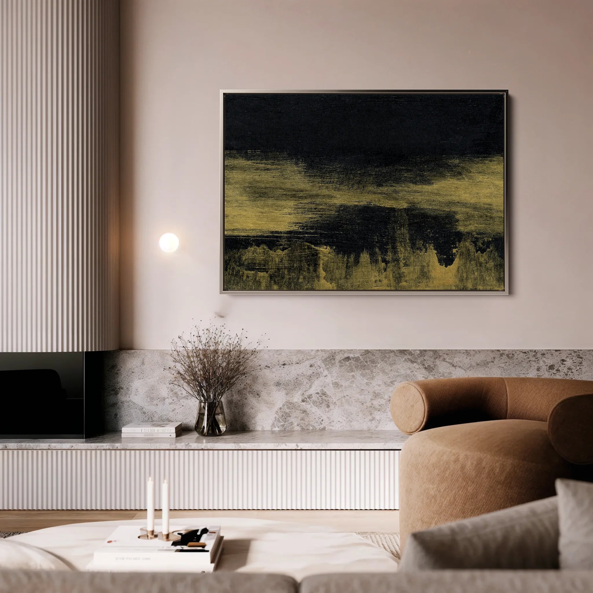 Abstract 229 Canvas Art 18" x 24" / 45 x 60 cm / Black