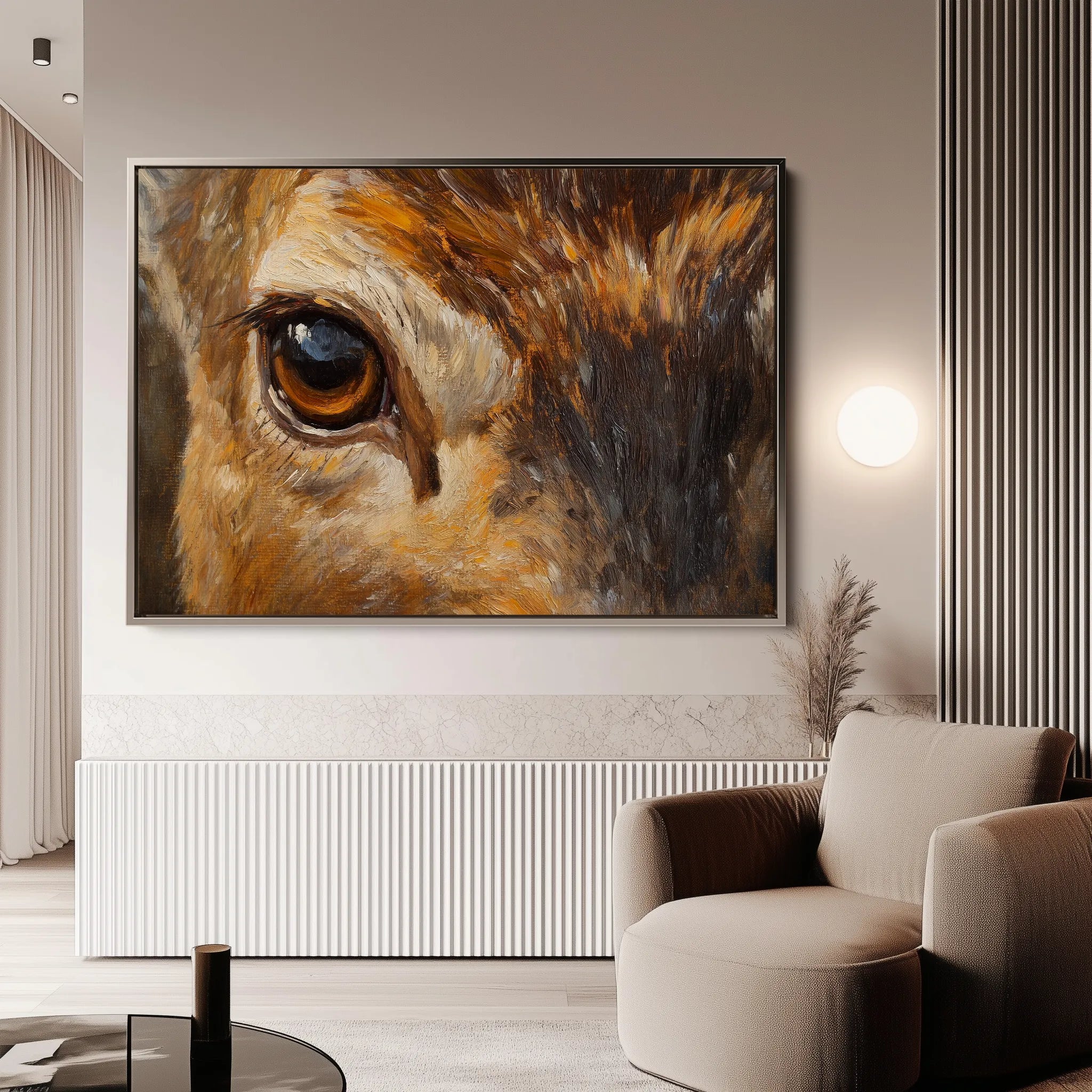Animals 229 Canvas Art 18" x 24" / 45 x 60 cm / Black