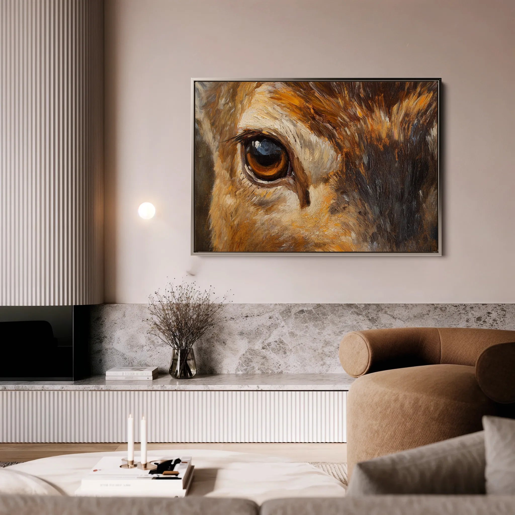 Animals 229 Canvas Art 18" x 24" / 45 x 60 cm / Black