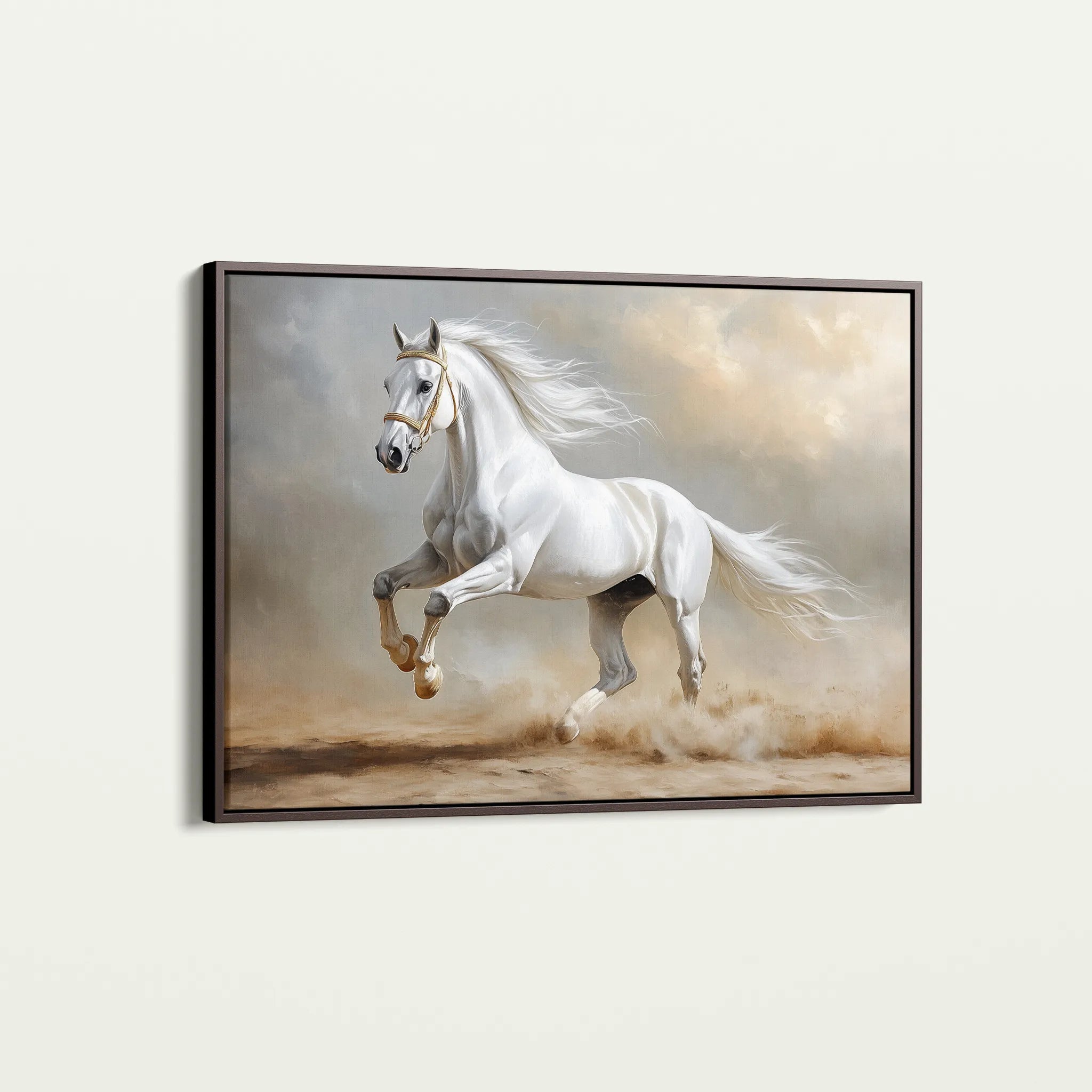 Horses 229 Canvas Art 18" x 24" / 45 x 60 cm / Black