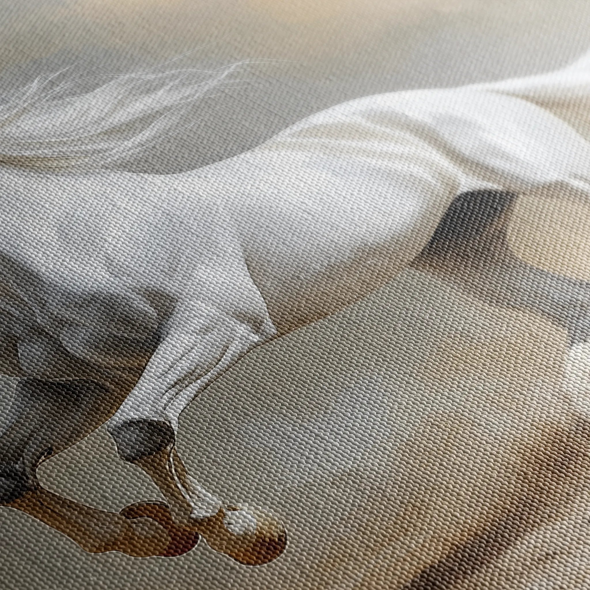 Horses 229 Canvas Art 18" x 24" / 45 x 60 cm / Black