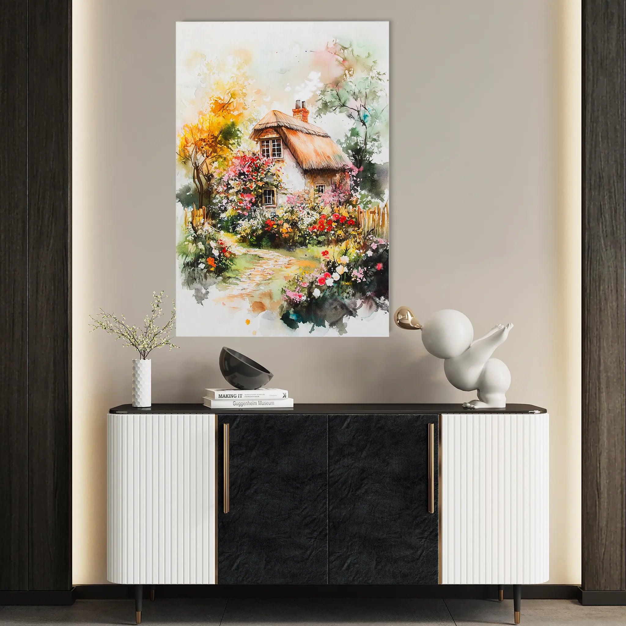 Landscape 229 Canvas Art 18" x 24" / 45 x 60 cm / Black