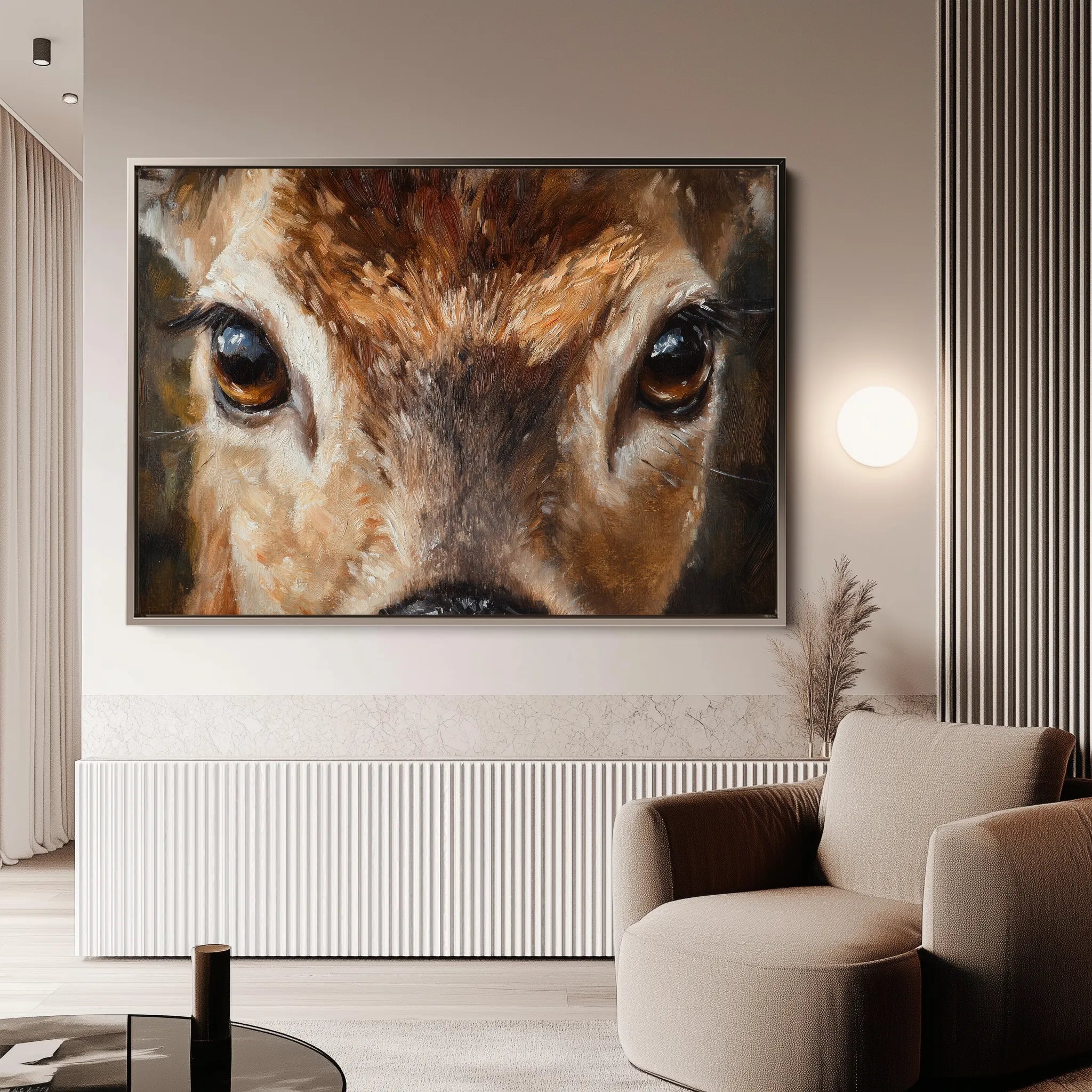 Animals 230 Canvas Art 18" x 24" / 45 x 60 cm / Black