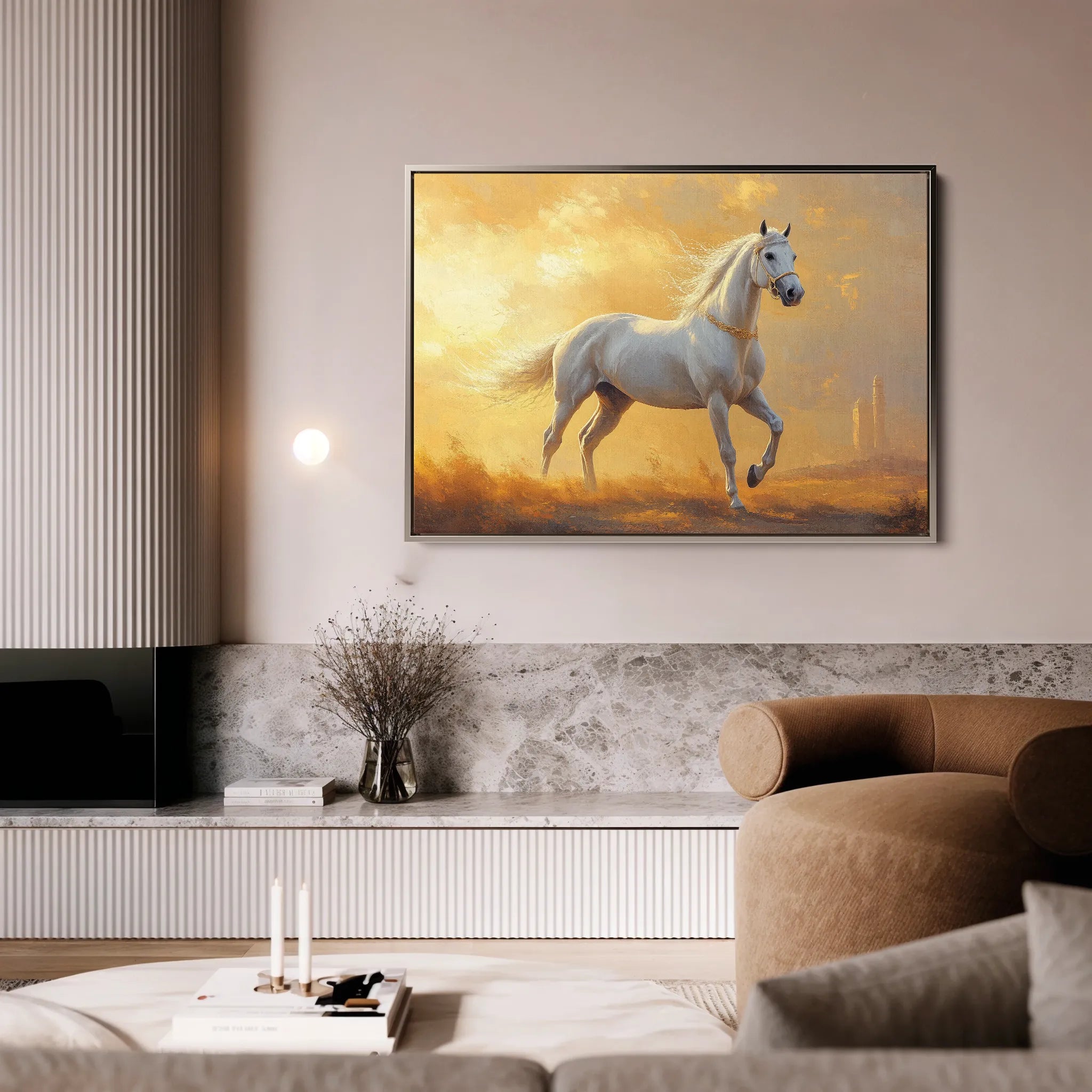 Horses 230 Canvas Art 18" x 24" / 45 x 60 cm / Black