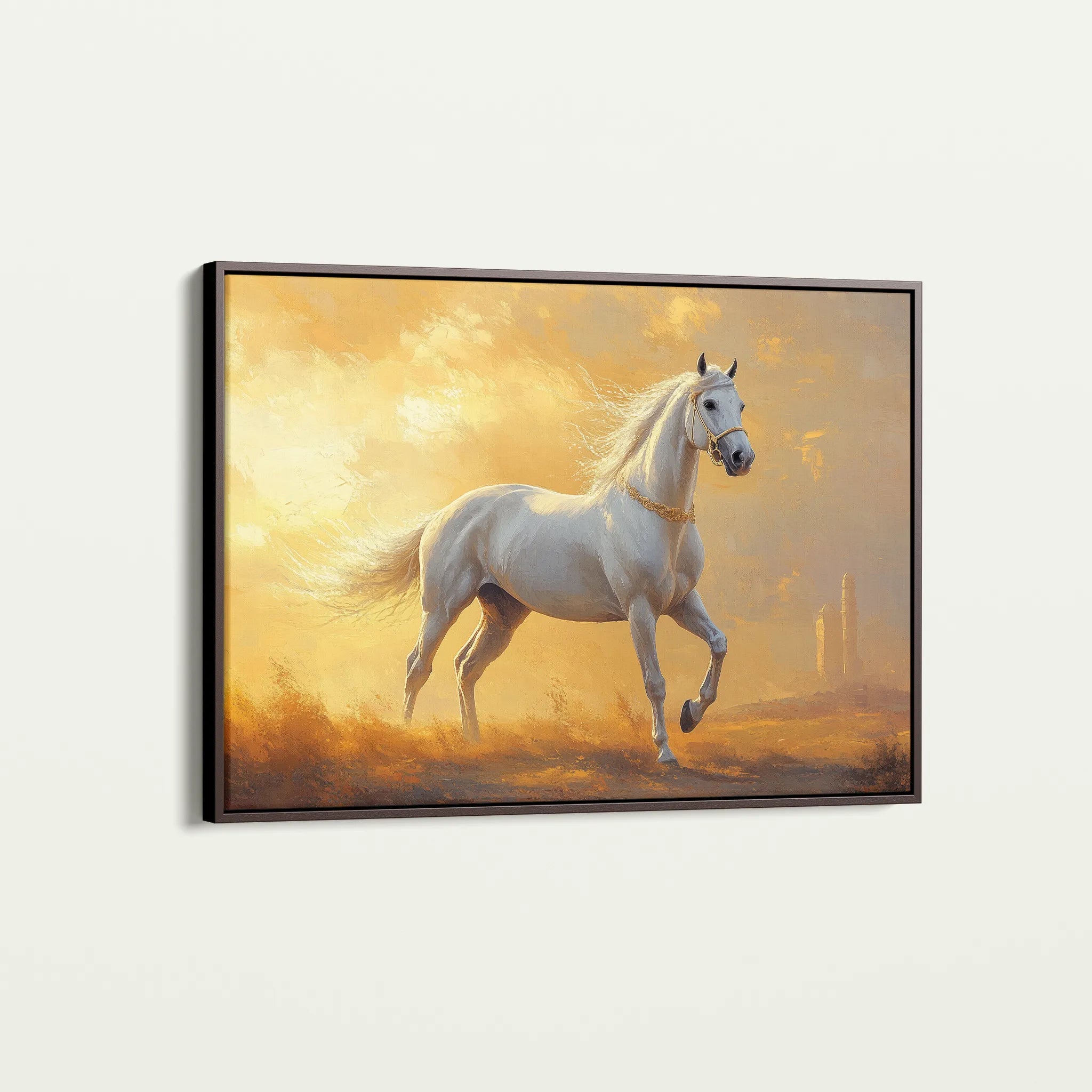 Horses 230 Canvas Art 18" x 24" / 45 x 60 cm / Black