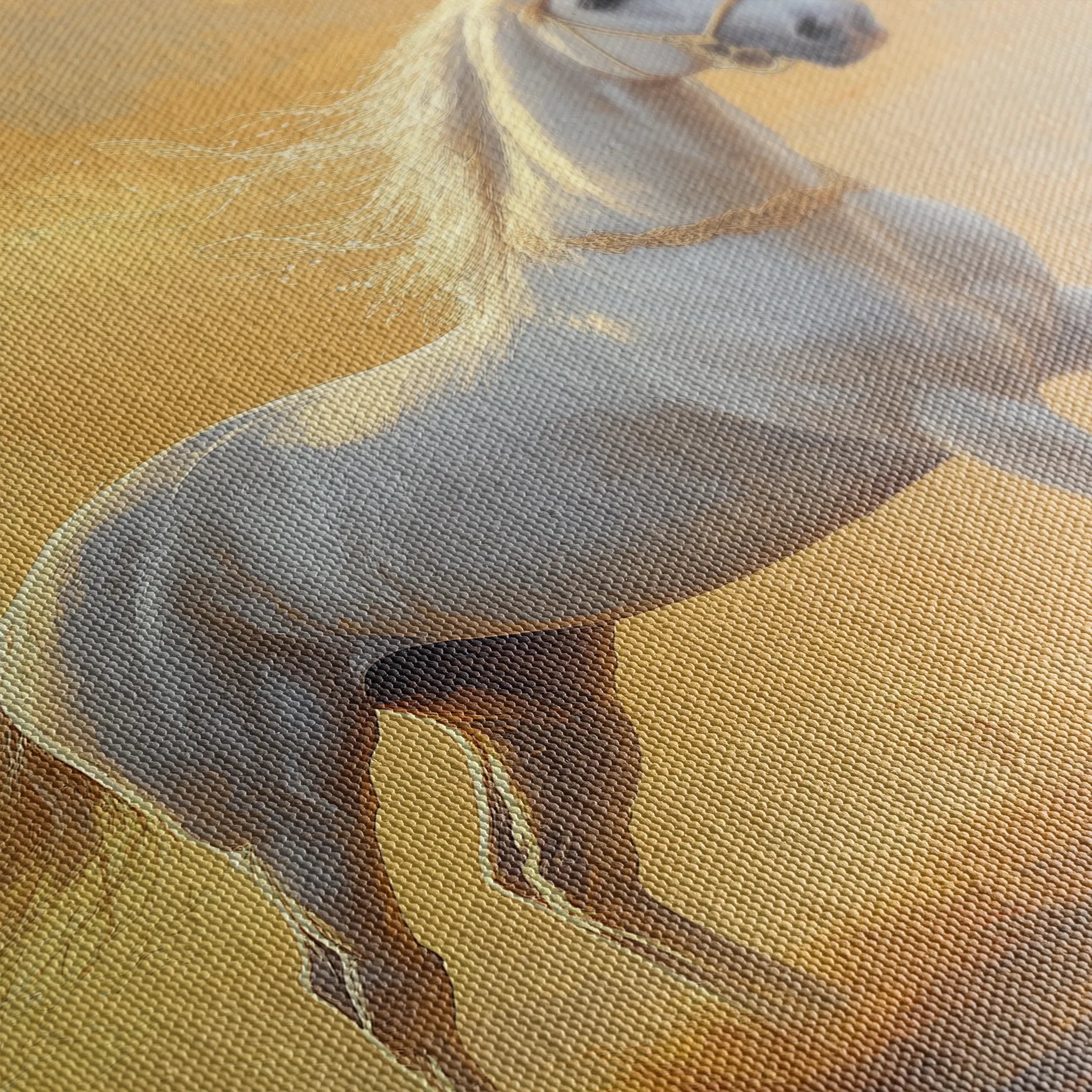 Horses 230 Canvas Art 18" x 24" / 45 x 60 cm / Black