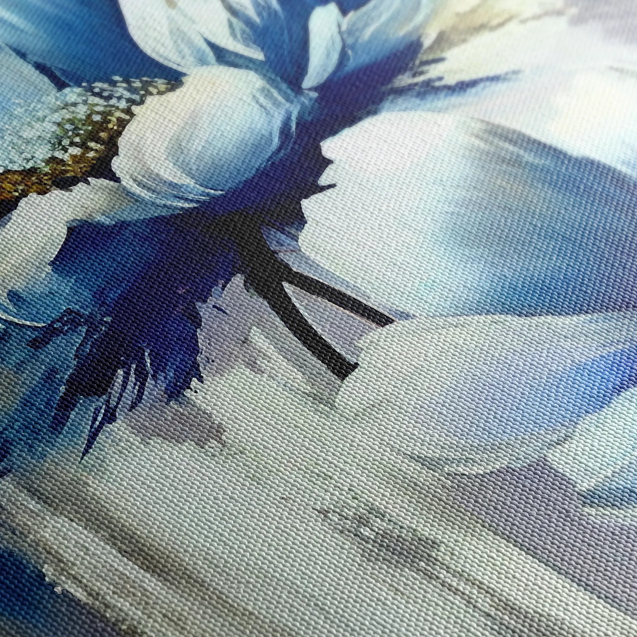 Floral 231 Canvas Art 18" x 24" / 45 x 60 cm / Black