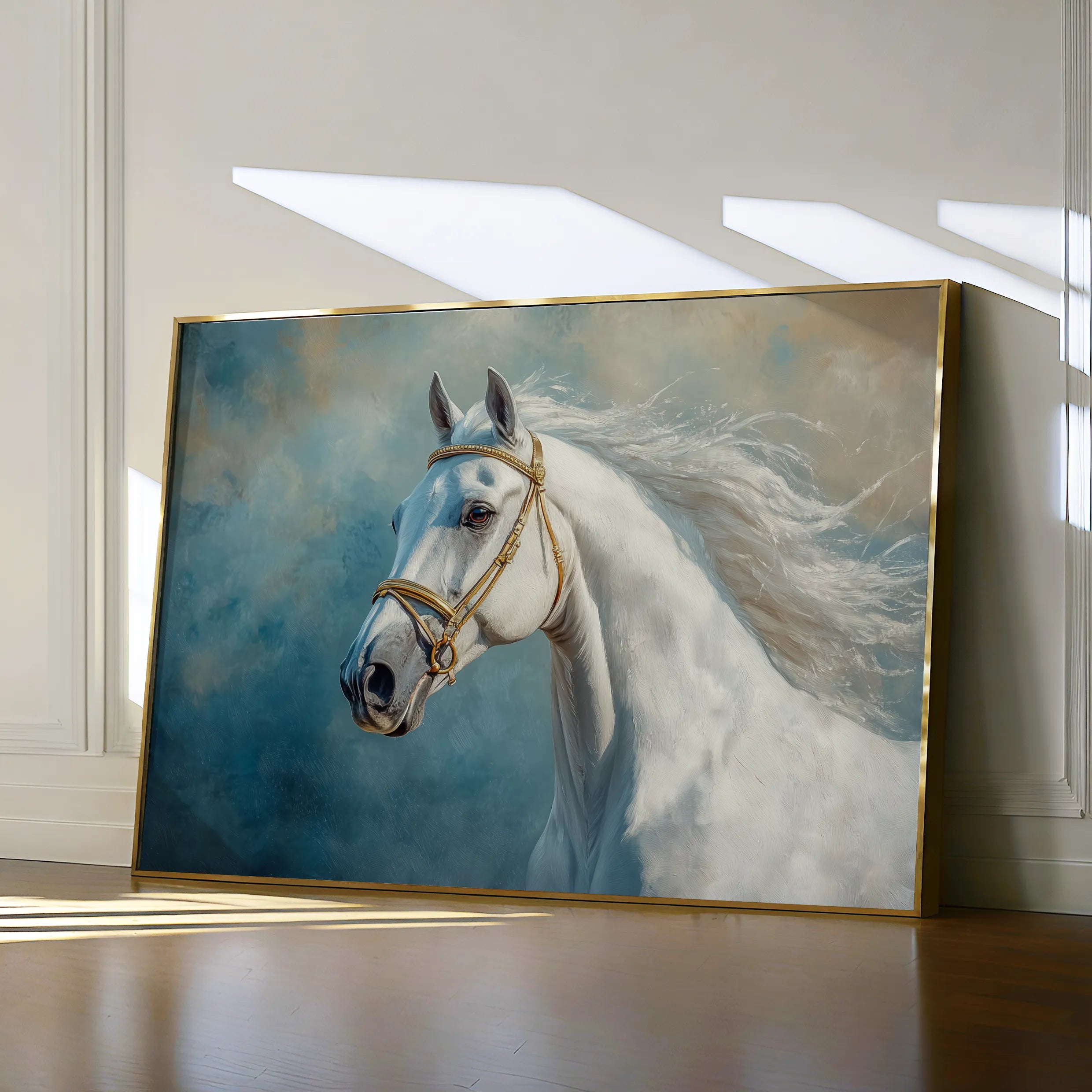 Horses 231 Canvas Art 18" x 24" / 45 x 60 cm / Black