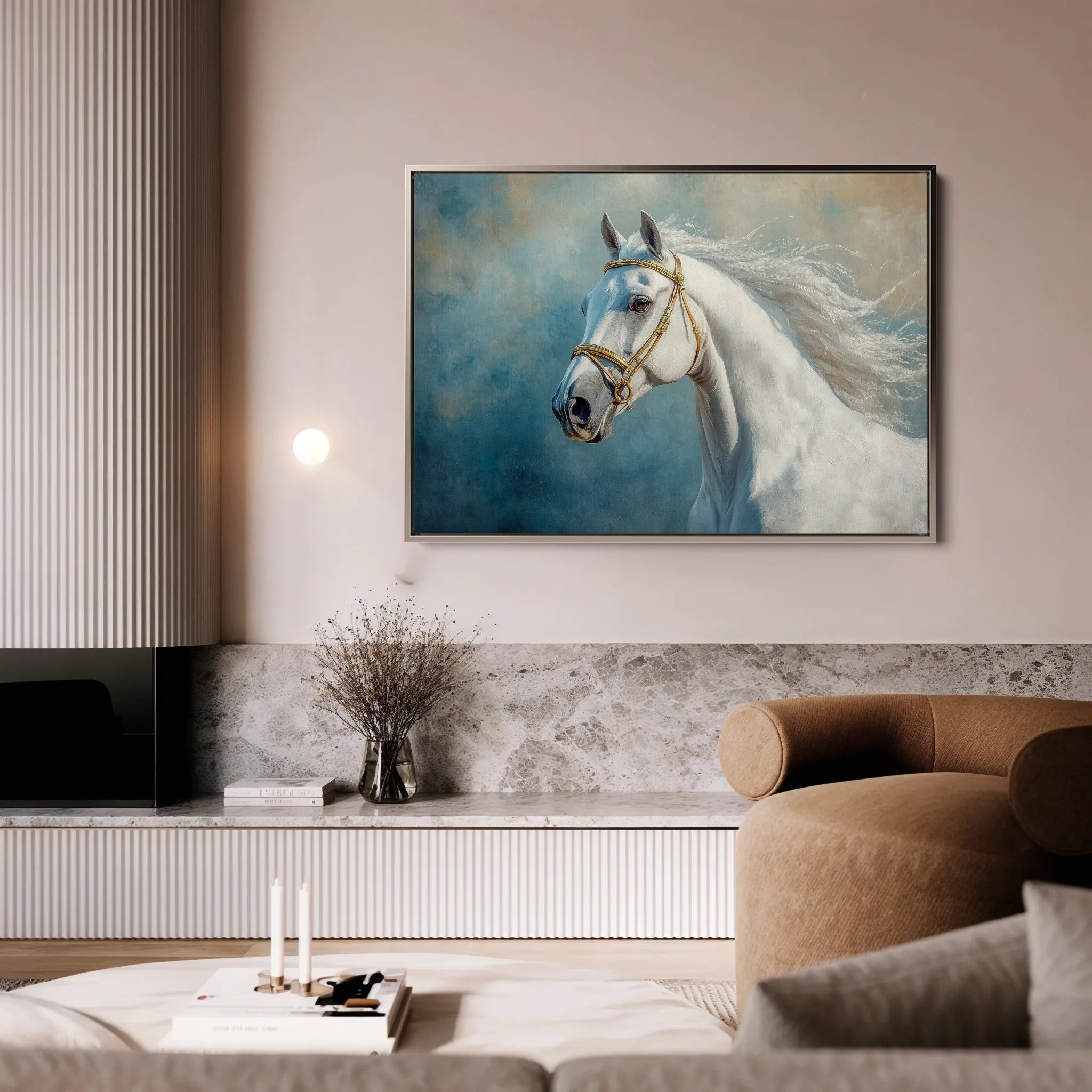 Horses 231 Canvas Art 18" x 24" / 45 x 60 cm / Black