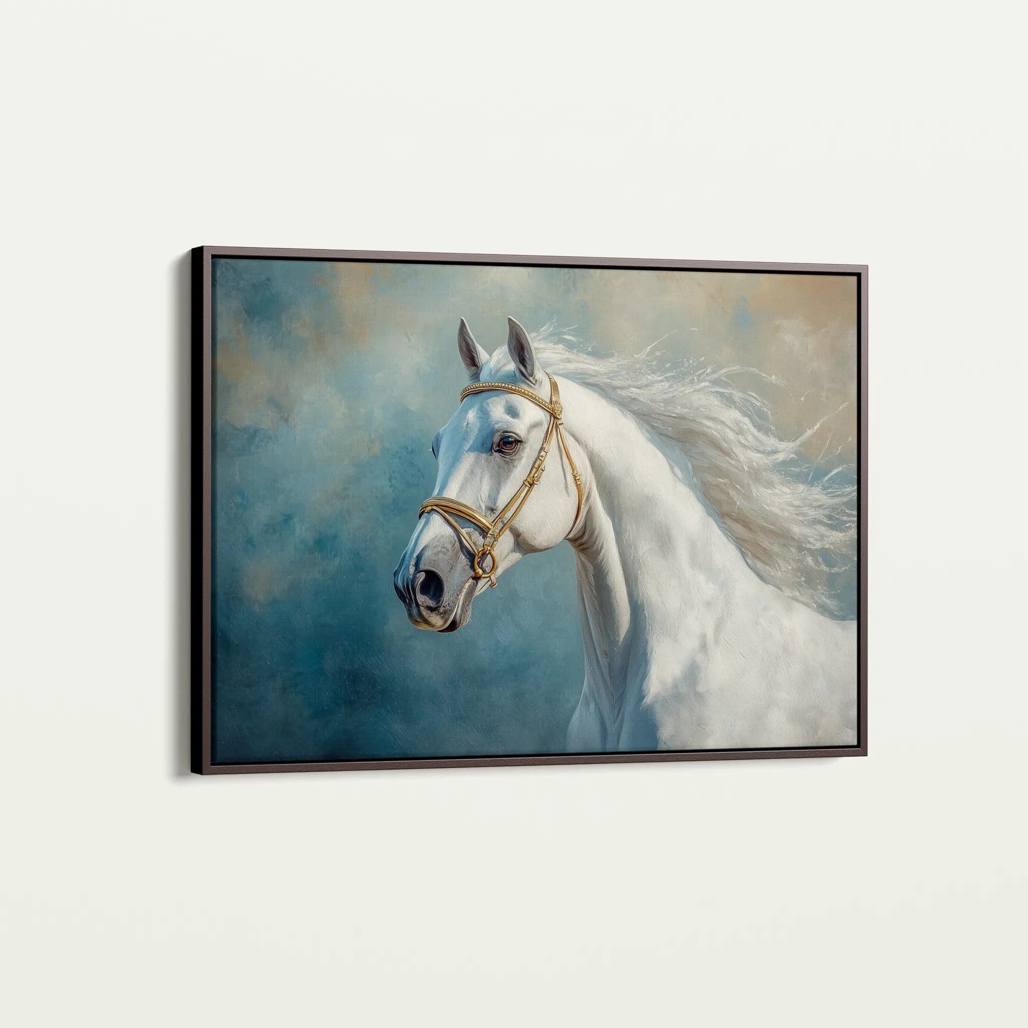 Horses 231 Canvas Art 18" x 24" / 45 x 60 cm / Black