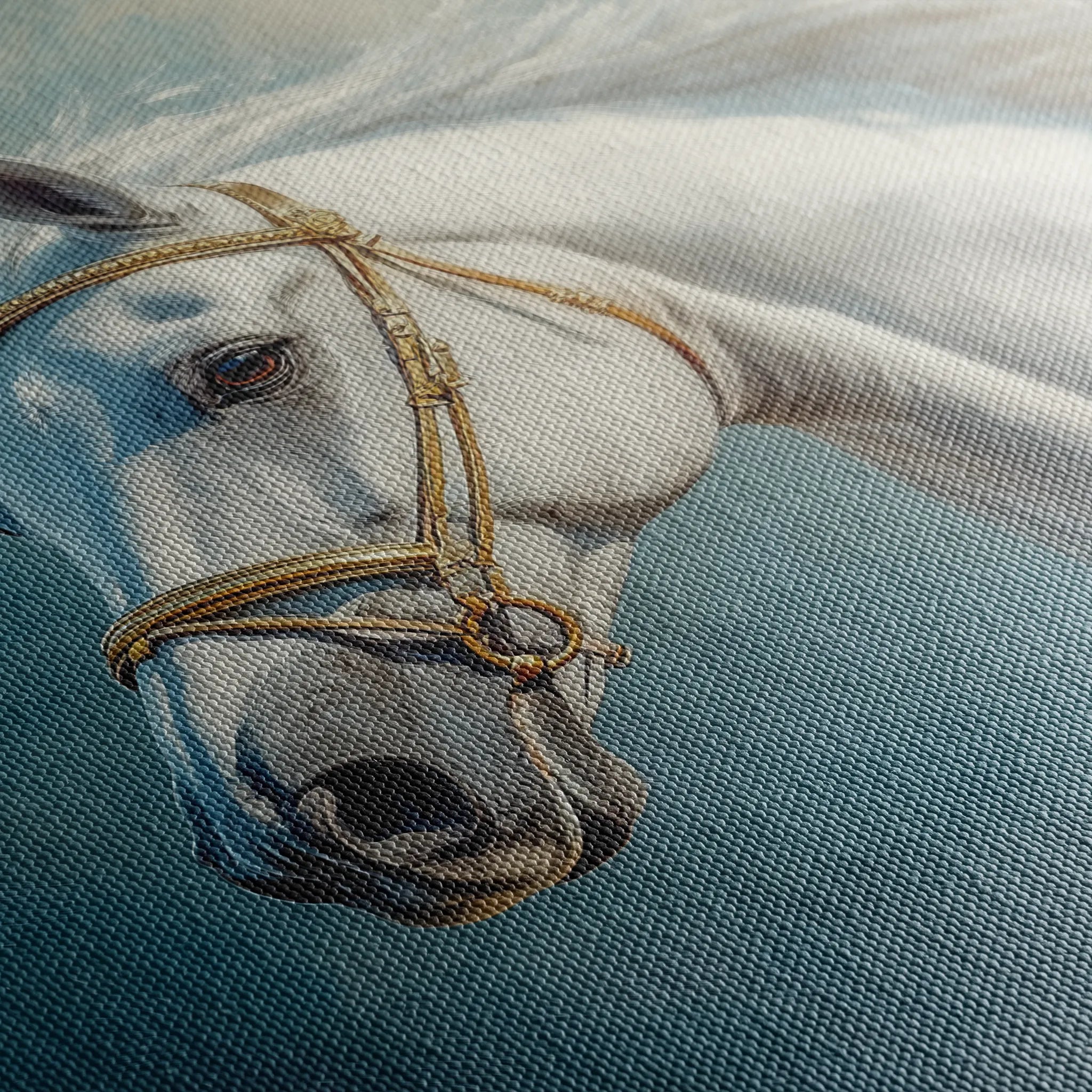 Horses 231 Canvas Art 18" x 24" / 45 x 60 cm / Black