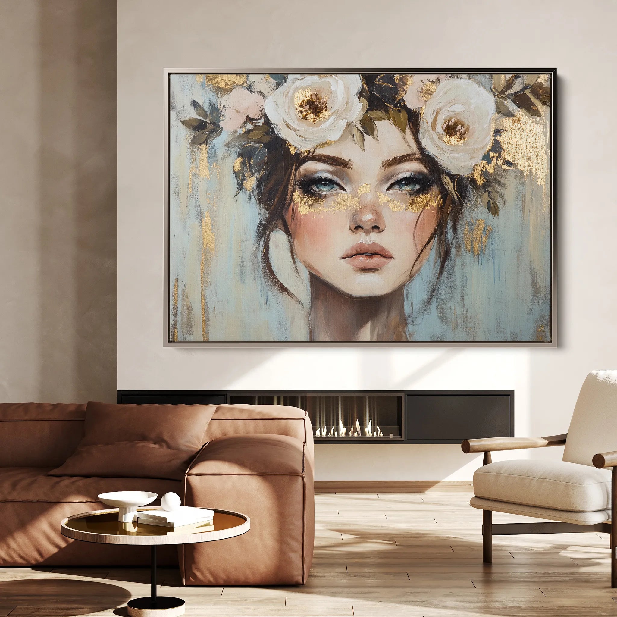Portrait 231 Canvas Art 18" x 24" / 45 x 60 cm / Black