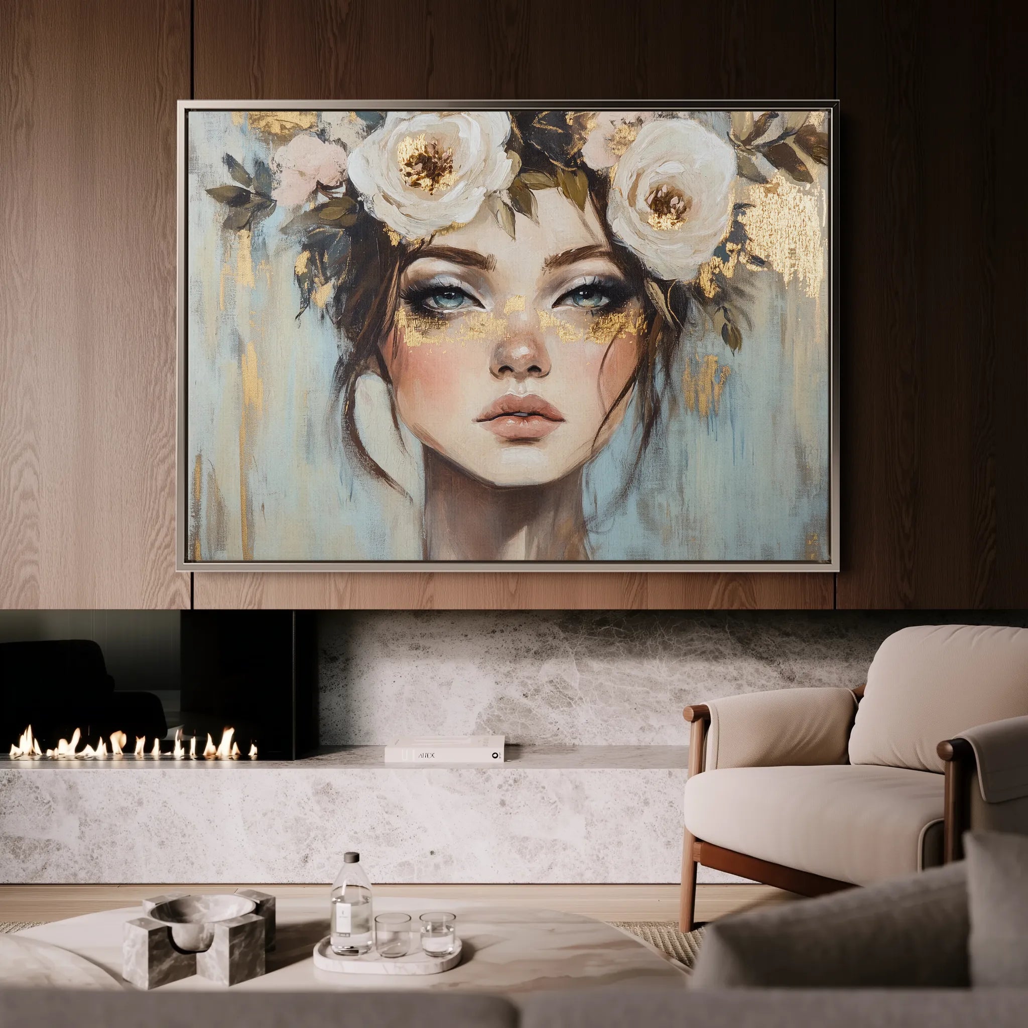 Portrait 231 Canvas Art 18" x 24" / 45 x 60 cm / Black
