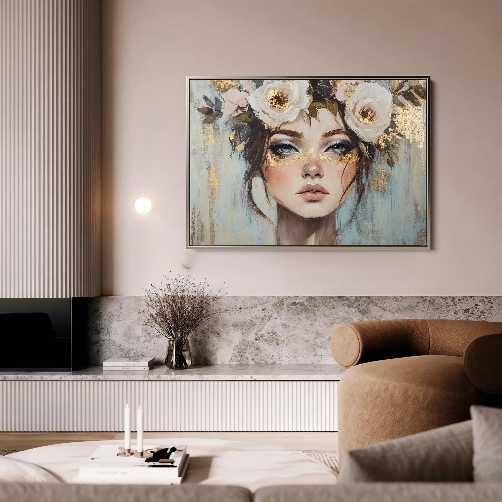 Portrait 231 Canvas Art 18" x 24" / 45 x 60 cm / Black