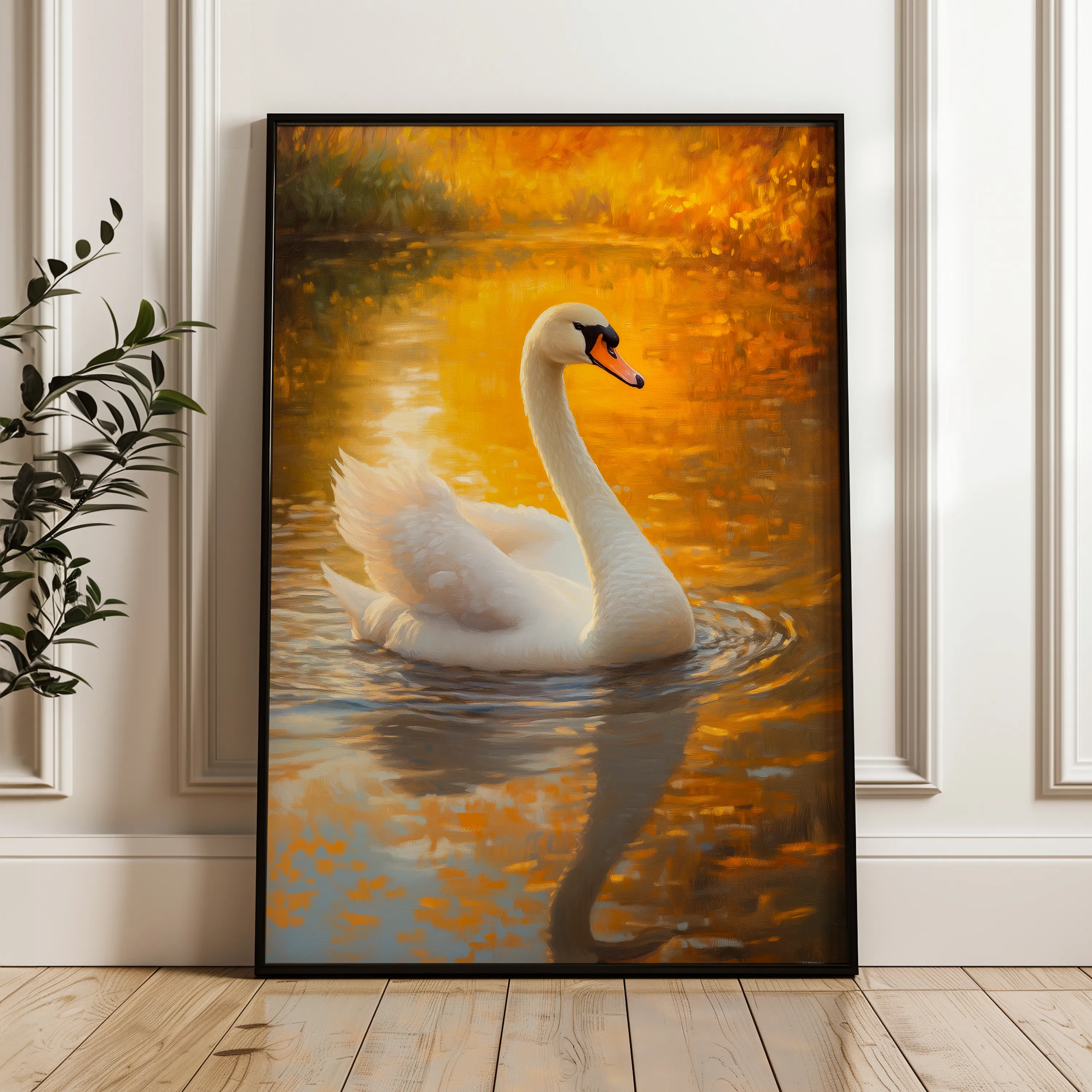 Animals 232 Canvas Art 18" x 24" / 45 x 60 cm / Black