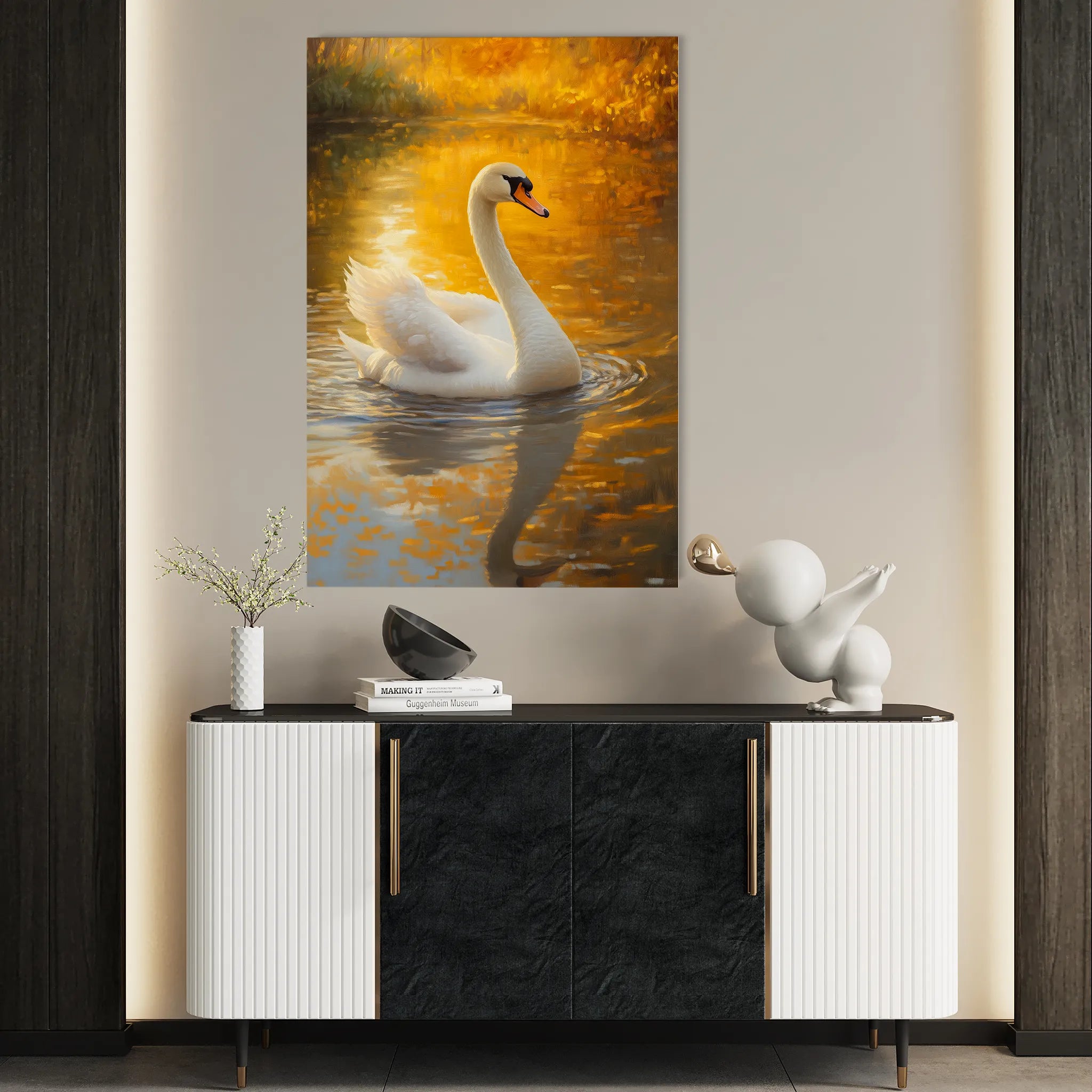 Animals 232 Canvas Art 18" x 24" / 45 x 60 cm / Black